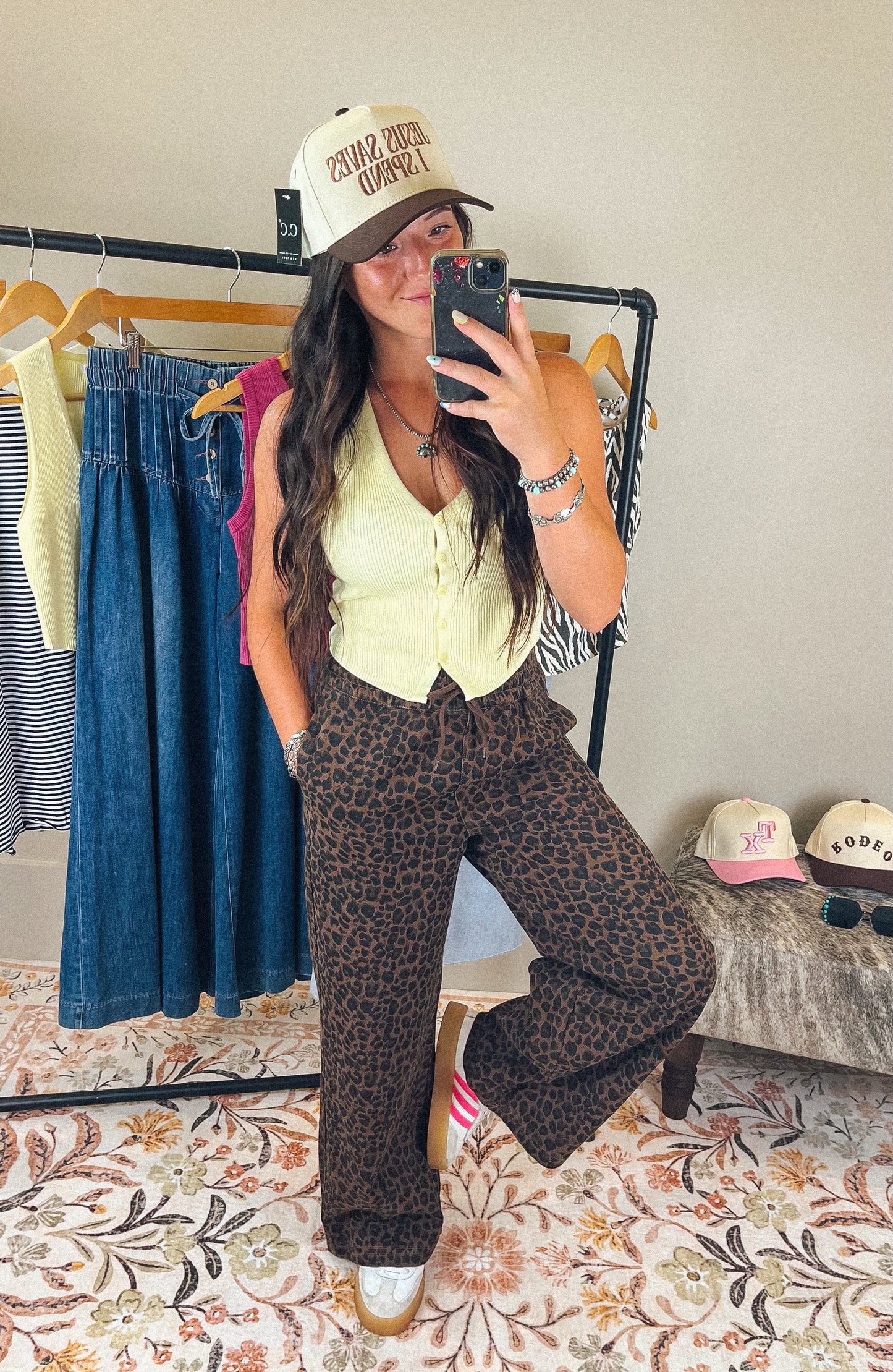 The Leopard Denim Pants