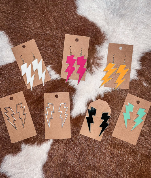 The Bolt Earrings (colored)