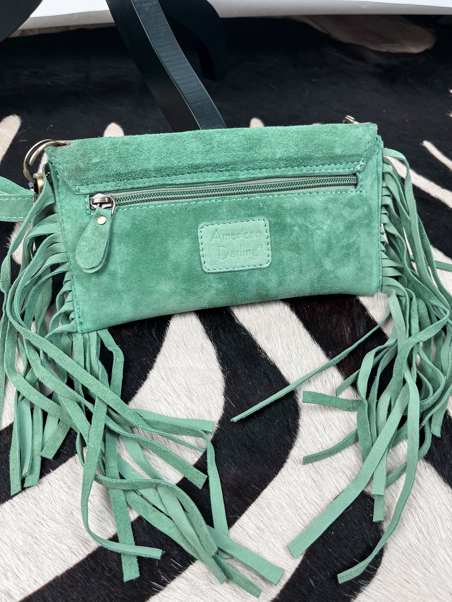 The Green Suede Purse