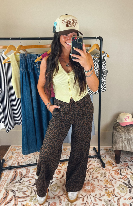 The Leopard Denim Pants