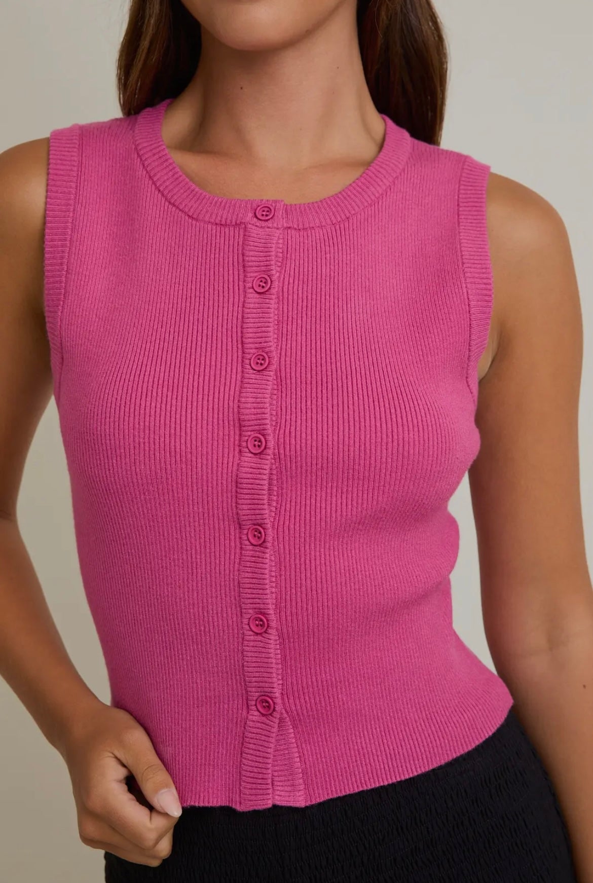 The Pink Button Tank