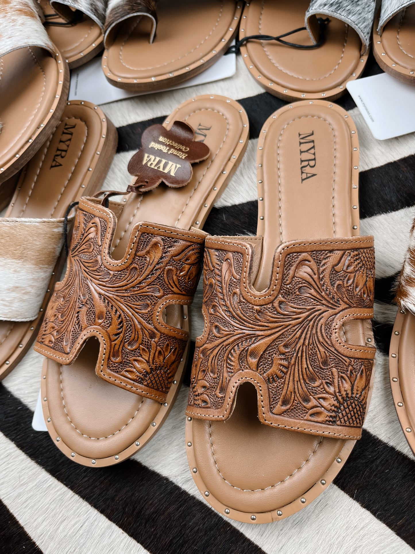 The Corinna Tooled Sandals