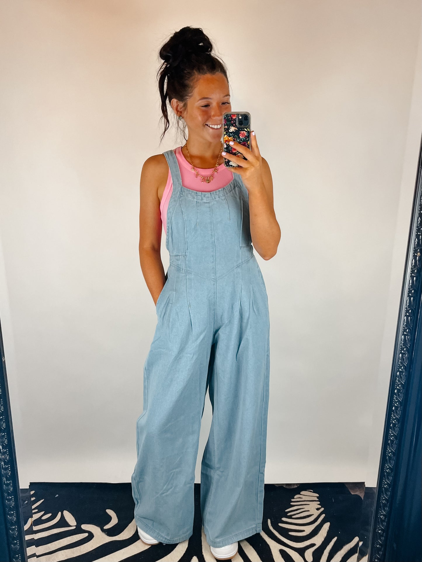 The Posie Denim Jumpsuit - Light Wash