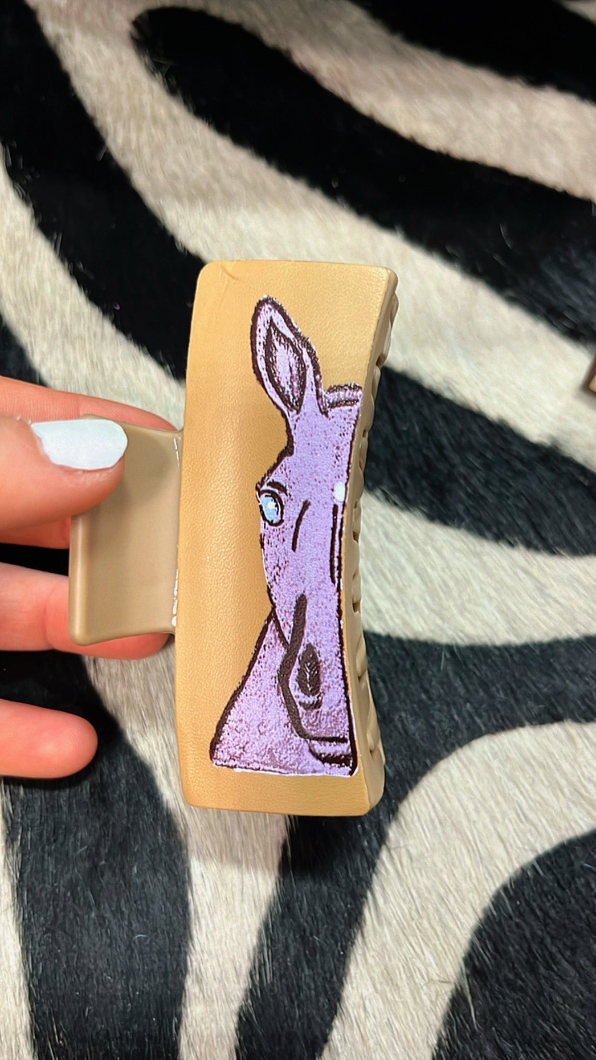 The Painted Leather Claw Clips (multiple options)