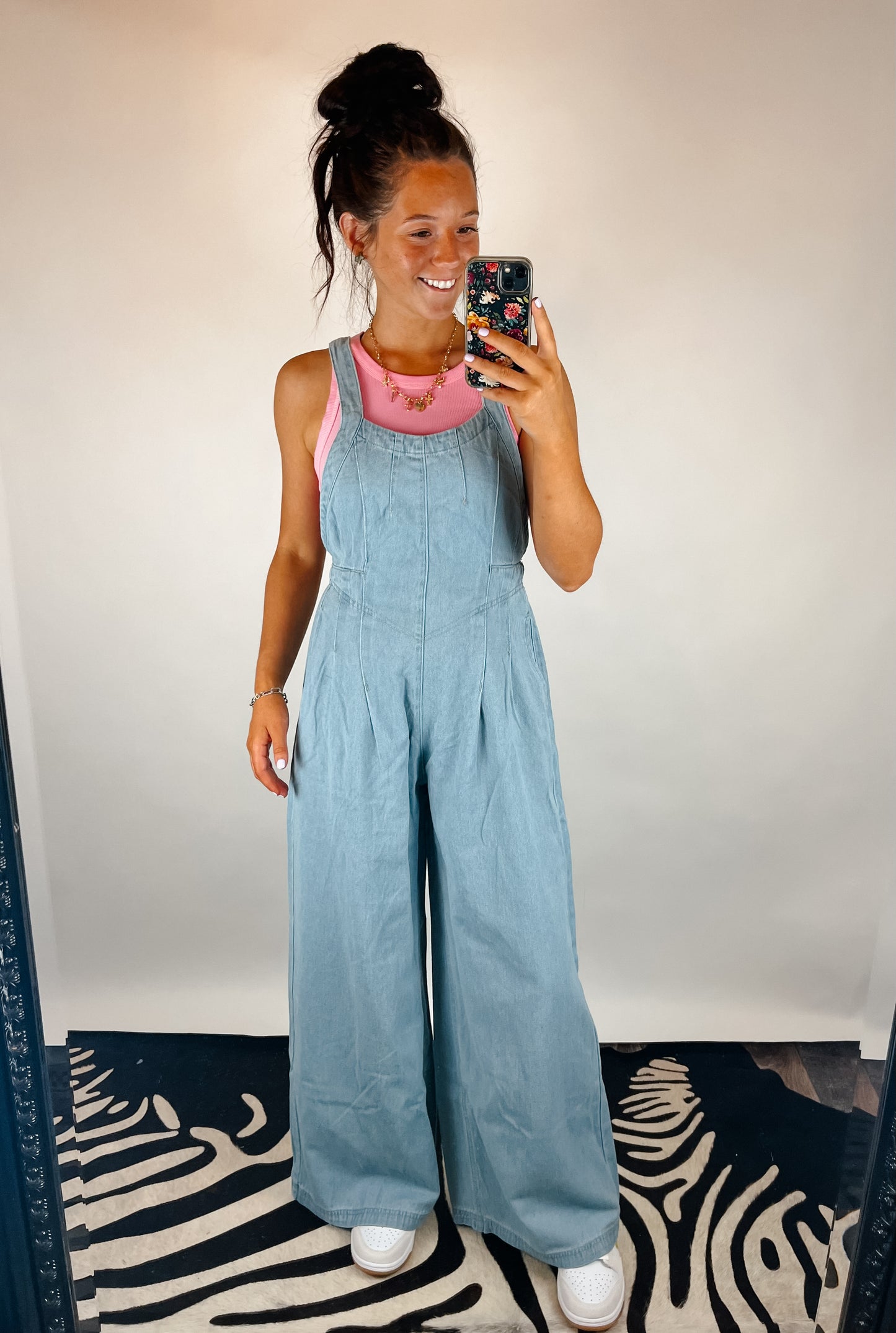The Posie Denim Jumpsuit - Light Wash