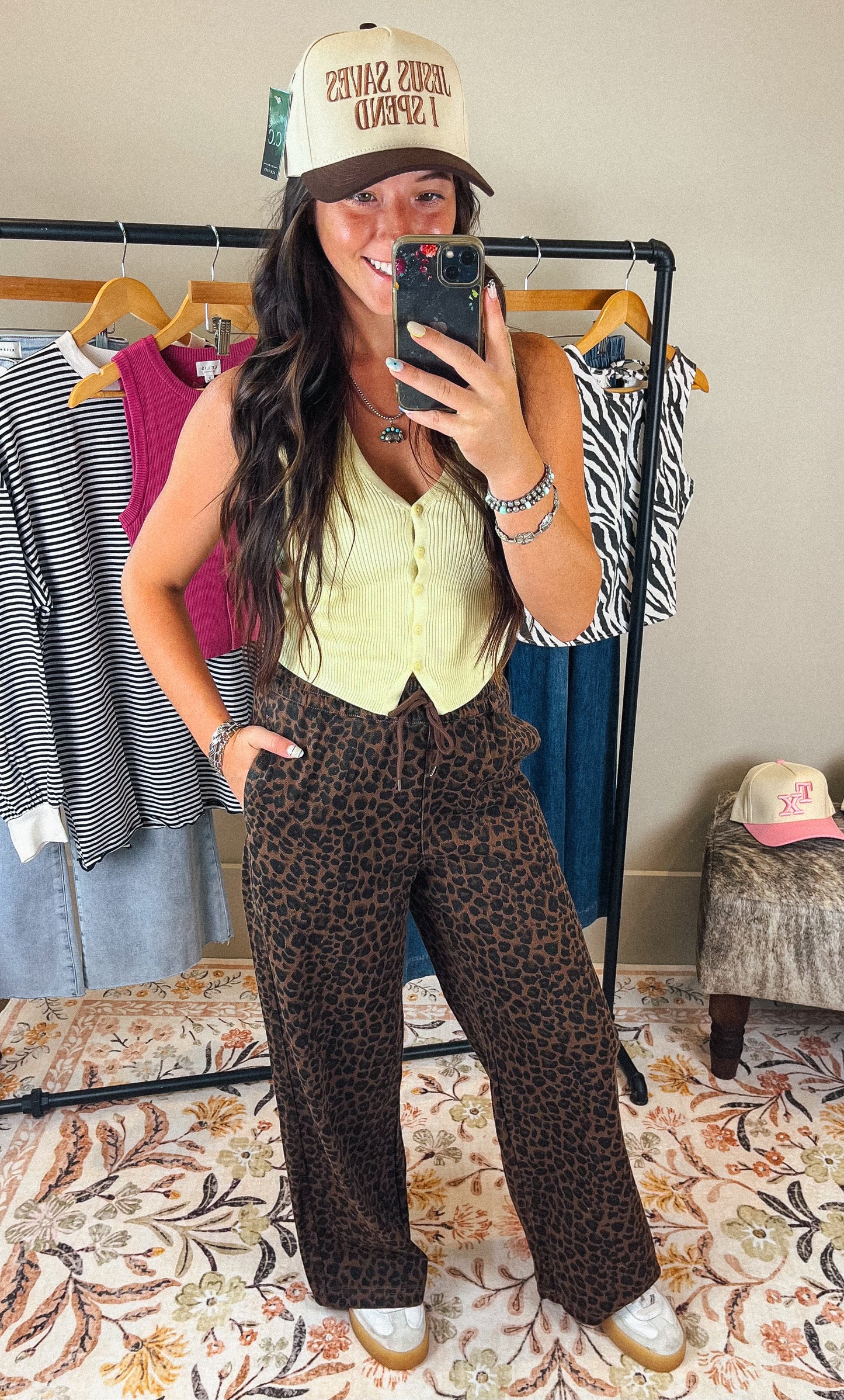The Leopard Denim Pants