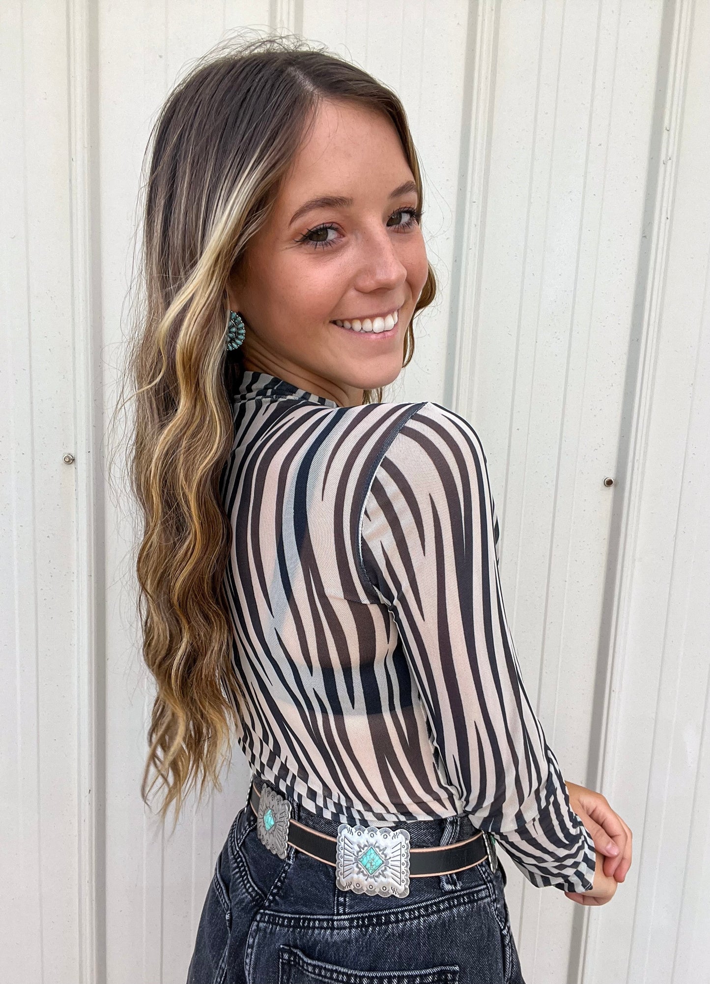 The Zebra Mesh Bodysuit