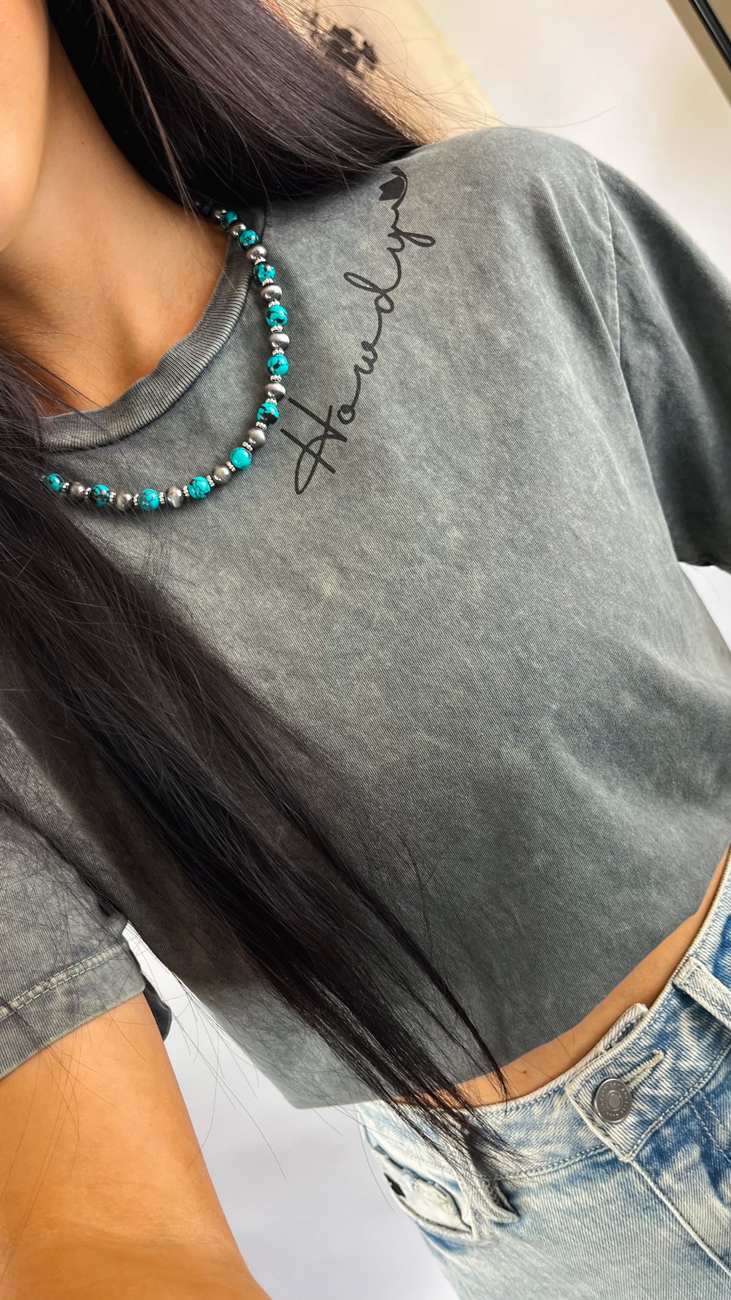 Round Bead Turquoise Necklace