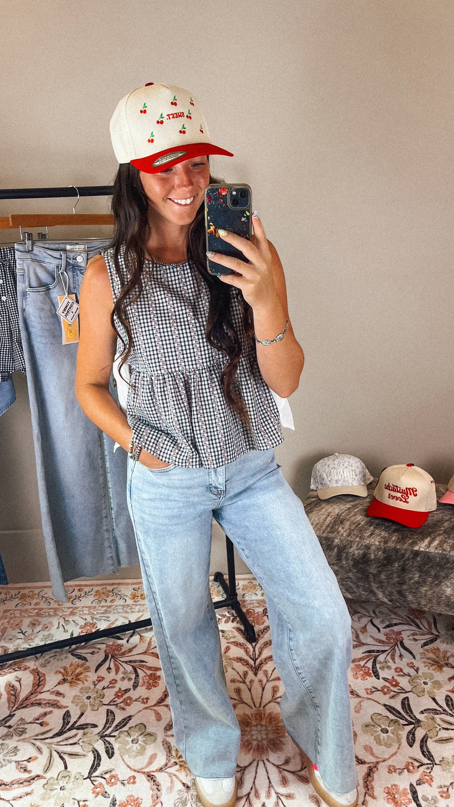 The Gingham Floral Tank