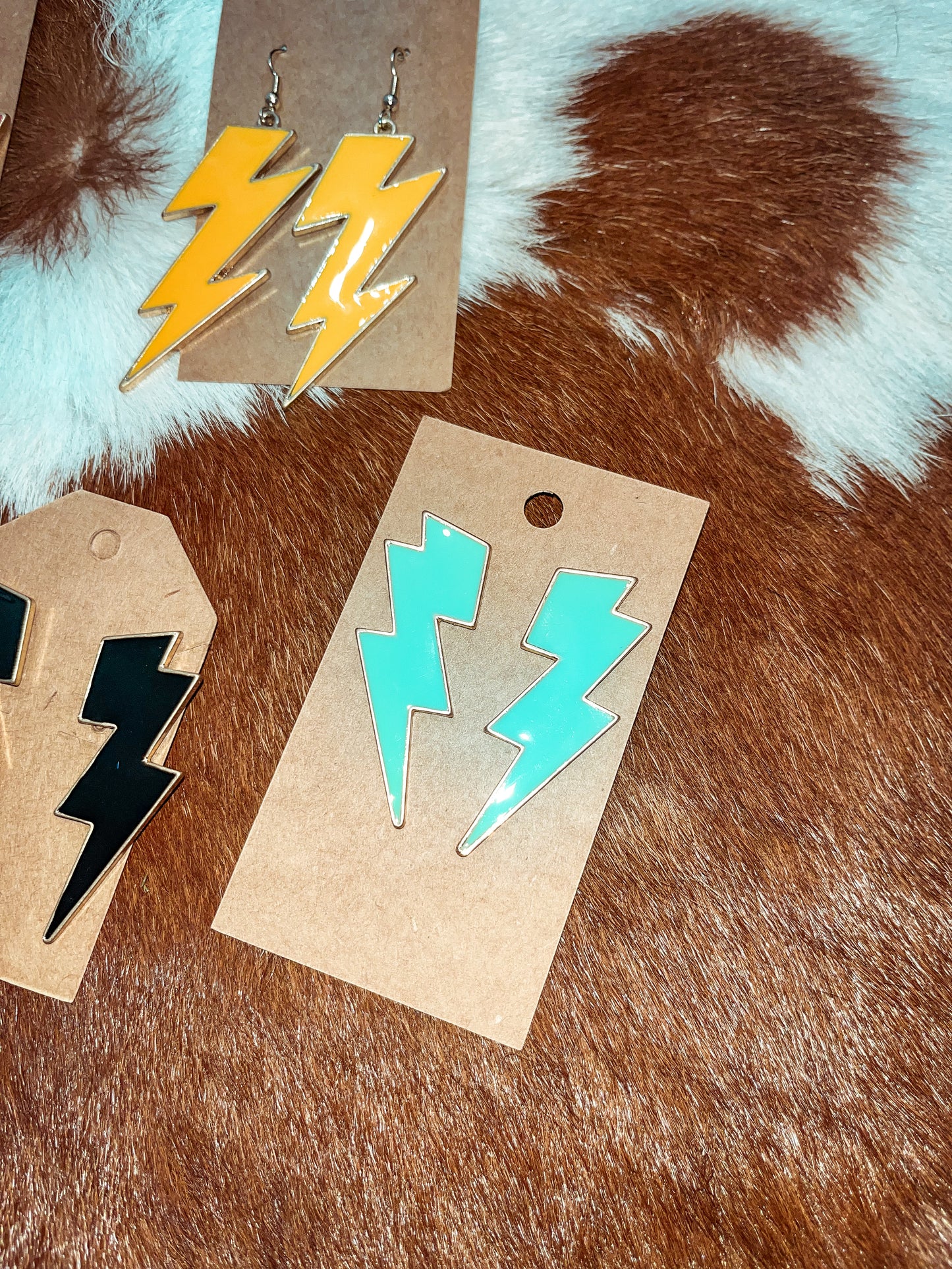 The Bolt Earrings (colored)
