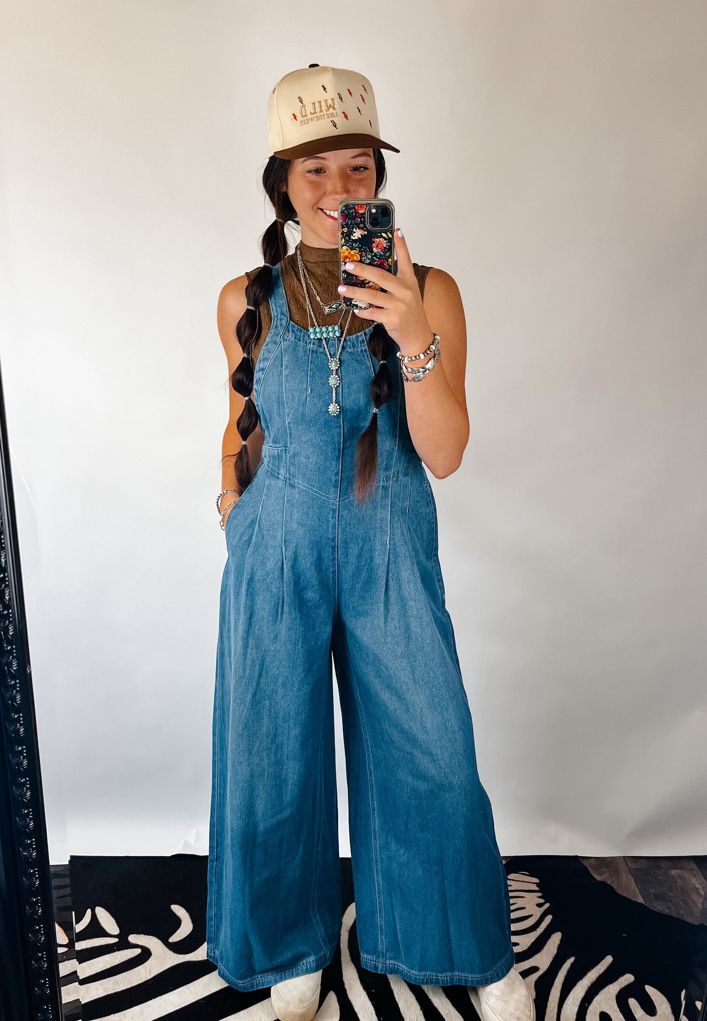 The Posie Denim Jumpsuit- Dark Wash