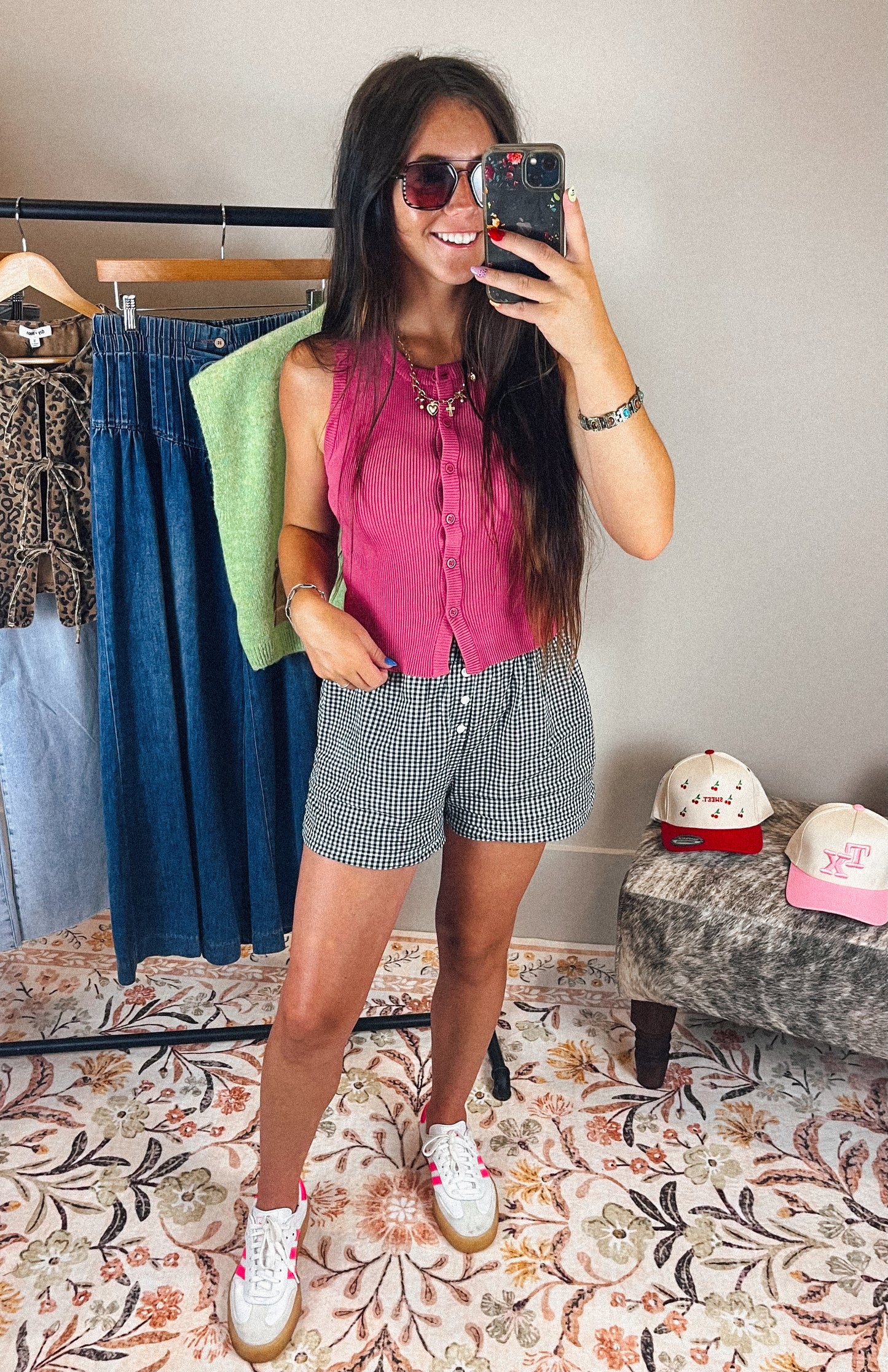 The Pink Button Tank
