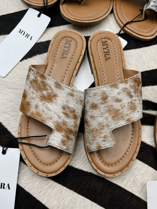 The Blaze Sandals- Brown Hide