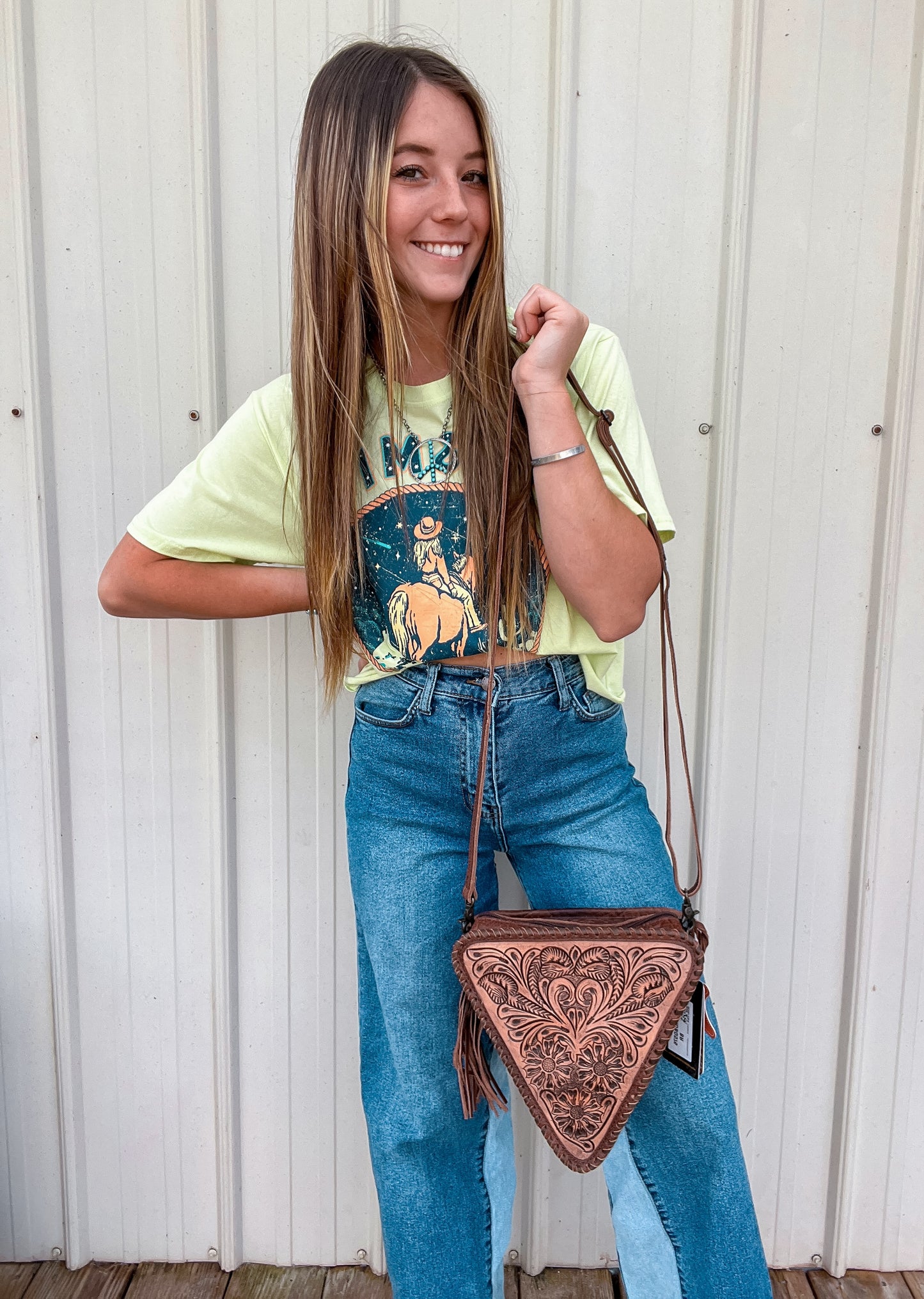The Leather Love Triangle Purse