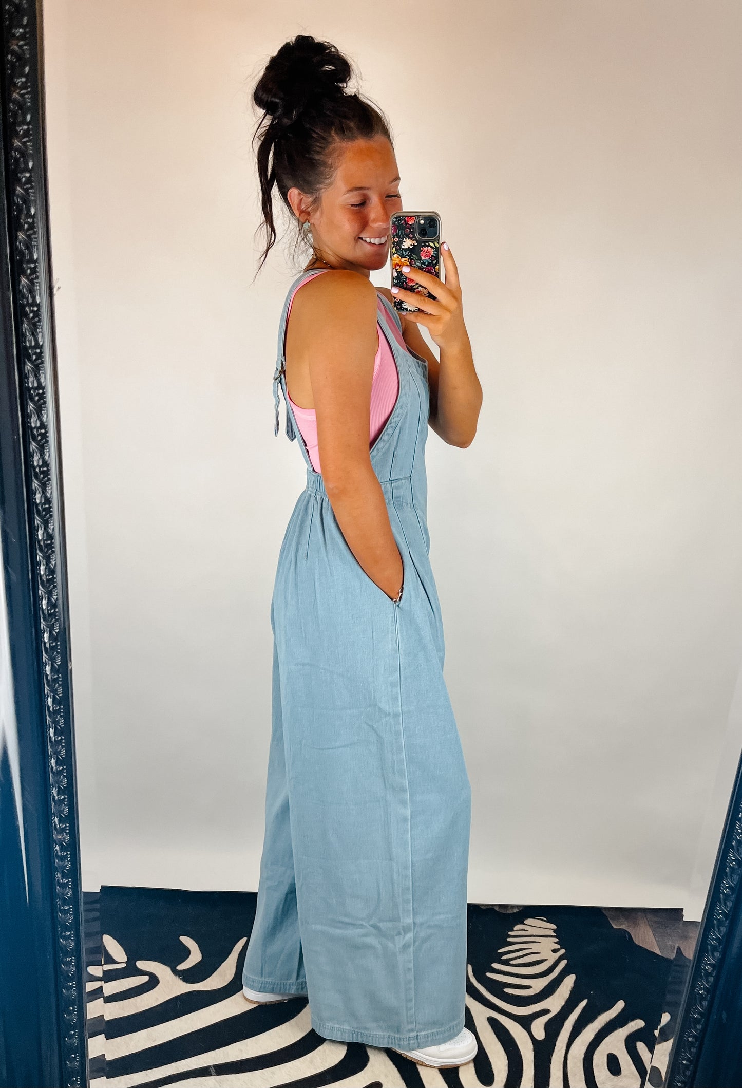 The Posie Denim Jumpsuit - Light Wash
