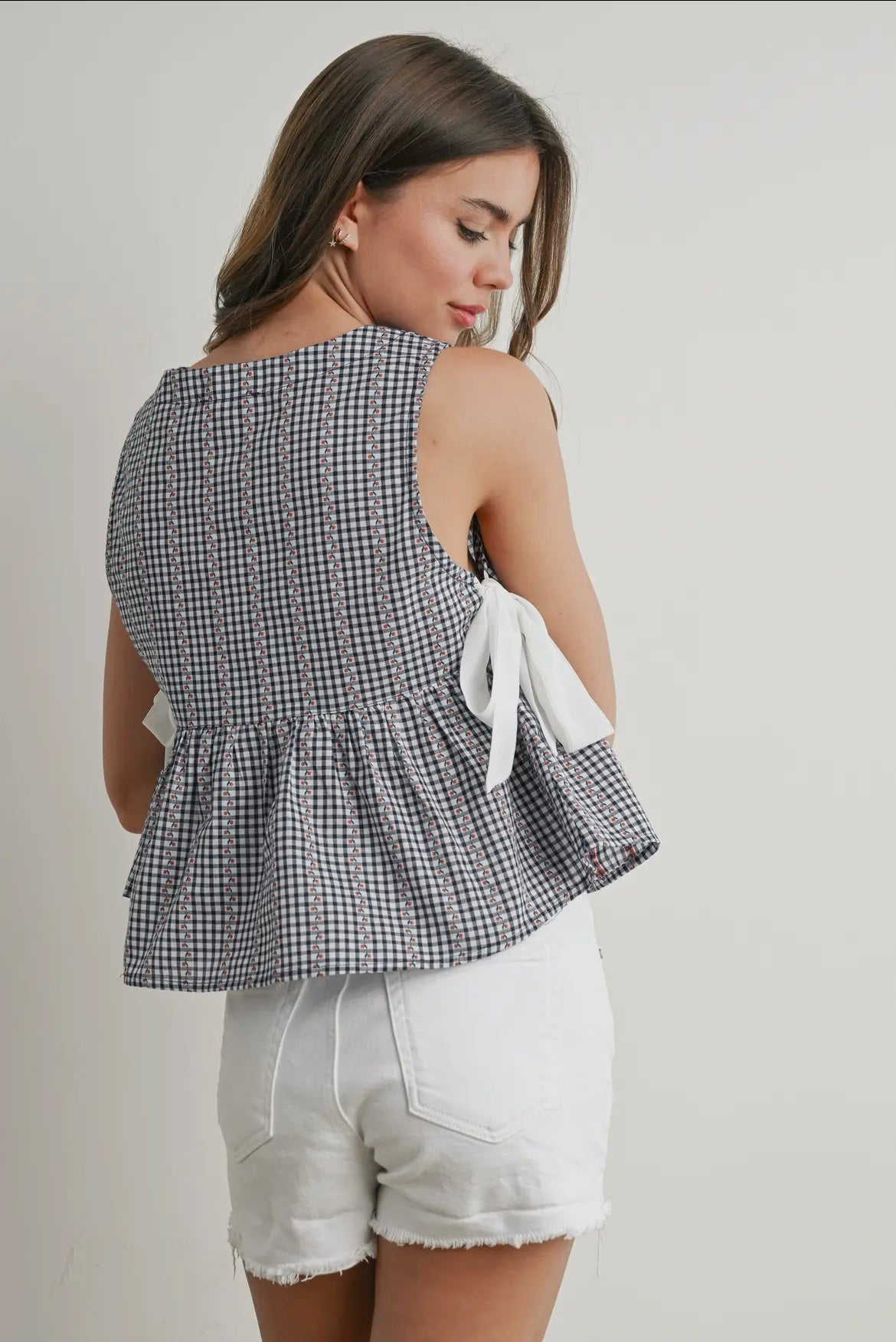 The Gingham Floral Tank