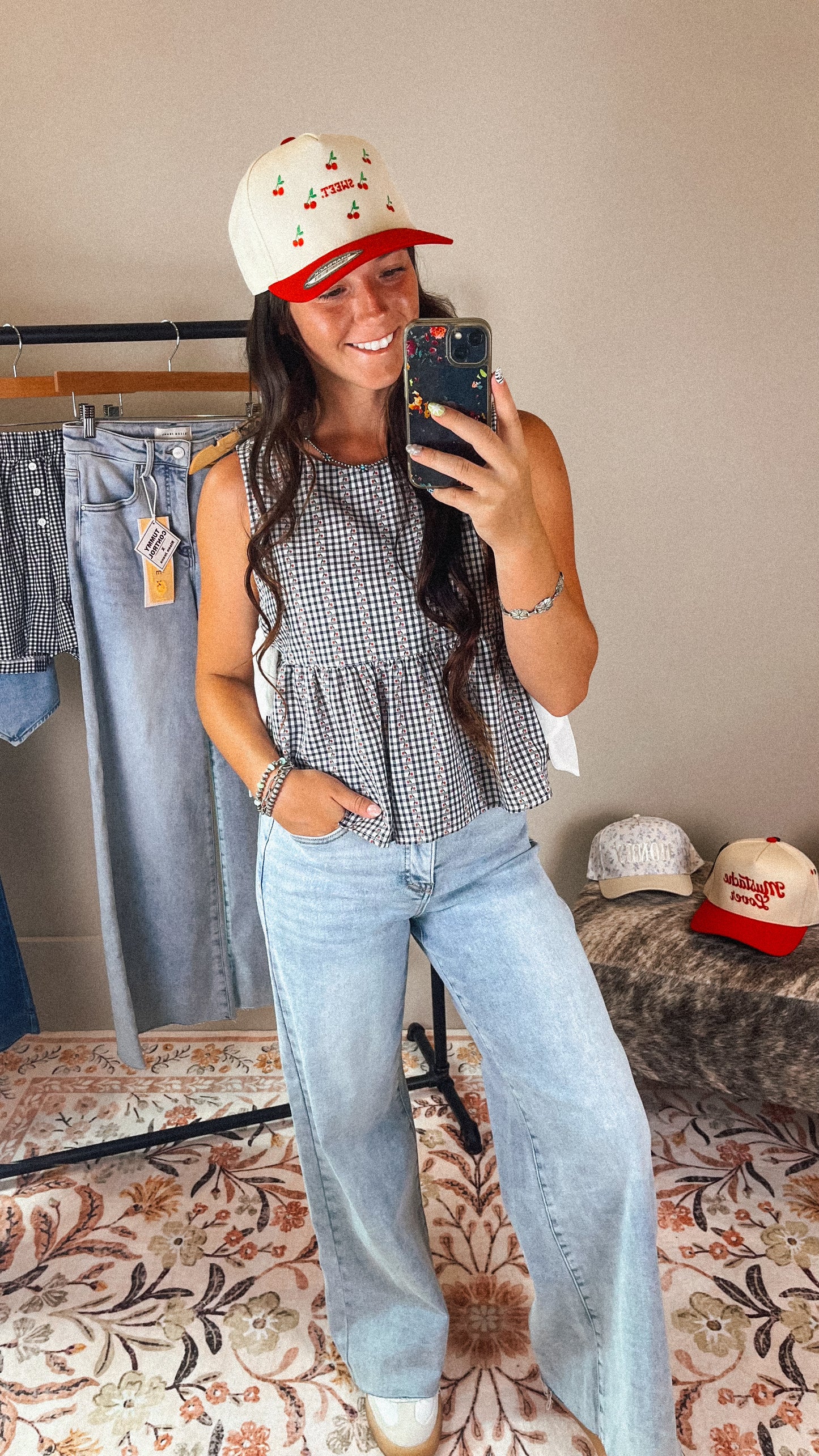 The Gingham Floral Tank