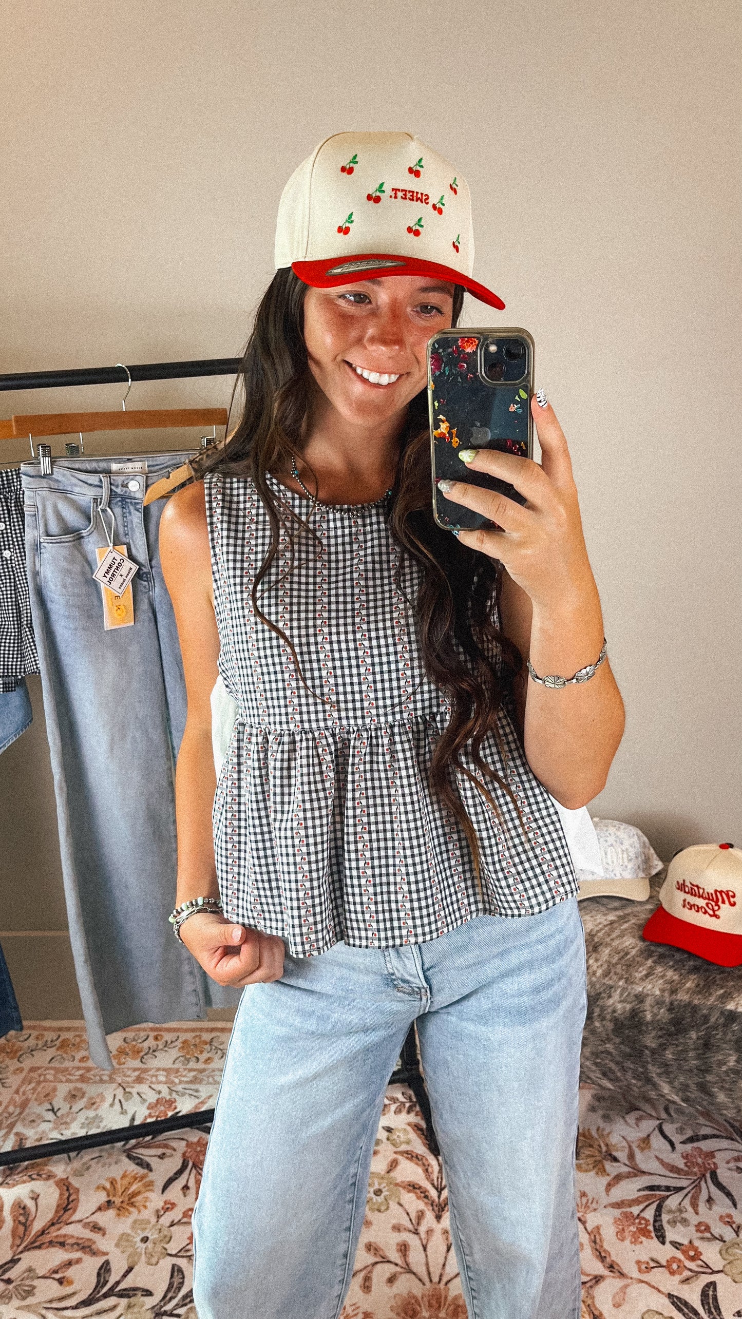 The Gingham Floral Tank
