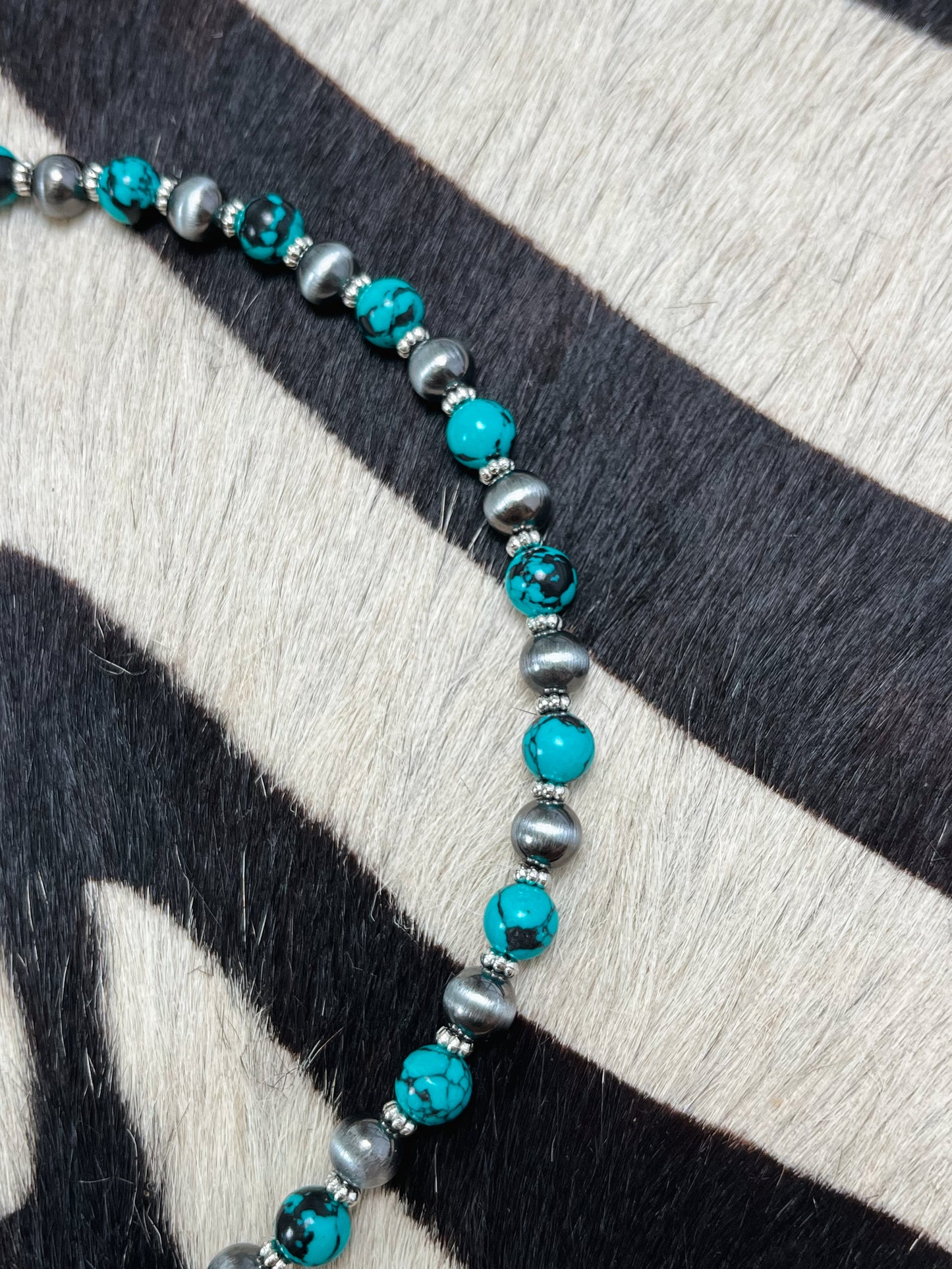 Round Bead Turquoise Necklace