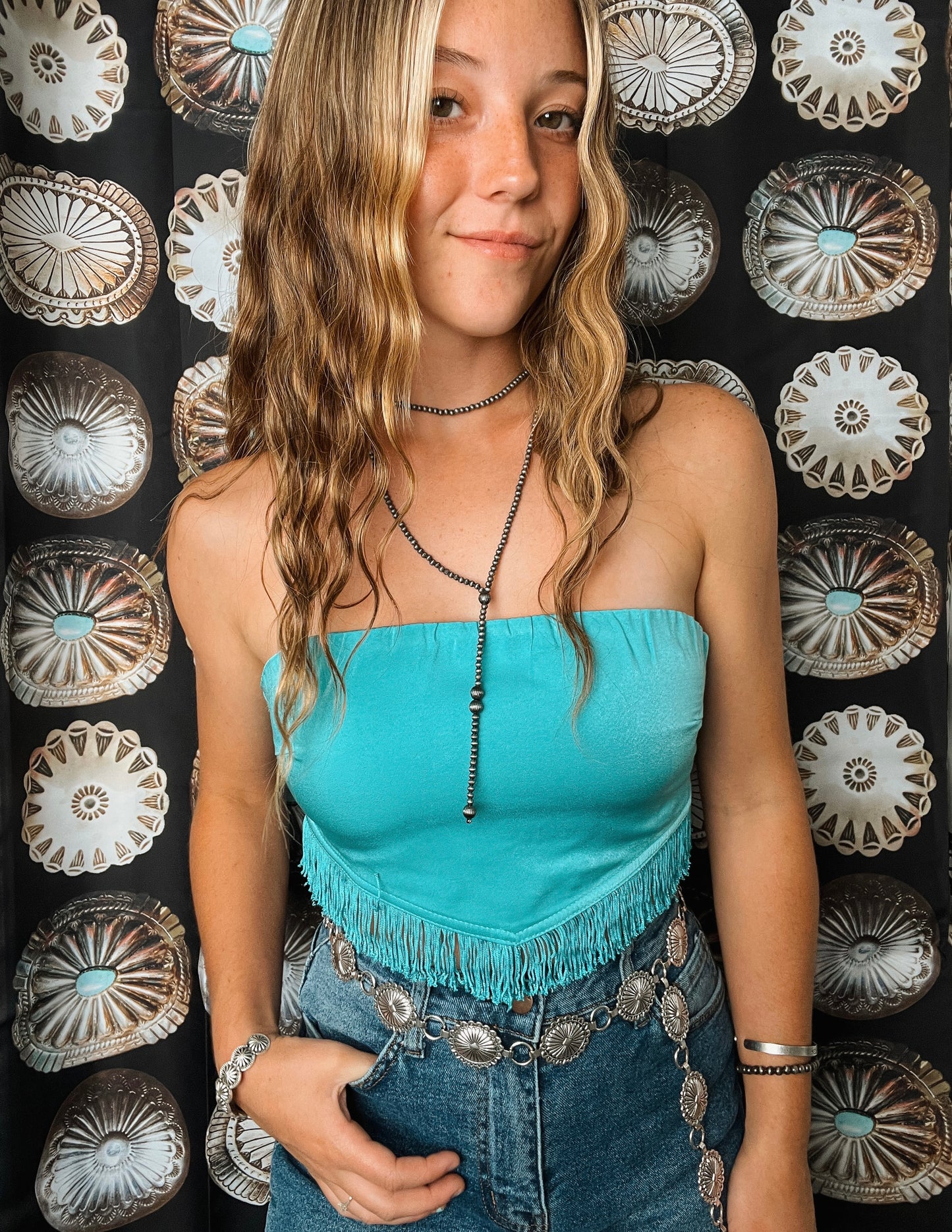 The Turquoise Bandana Top