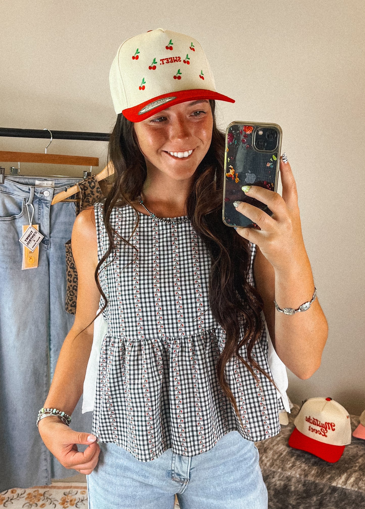 The Gingham Floral Tank