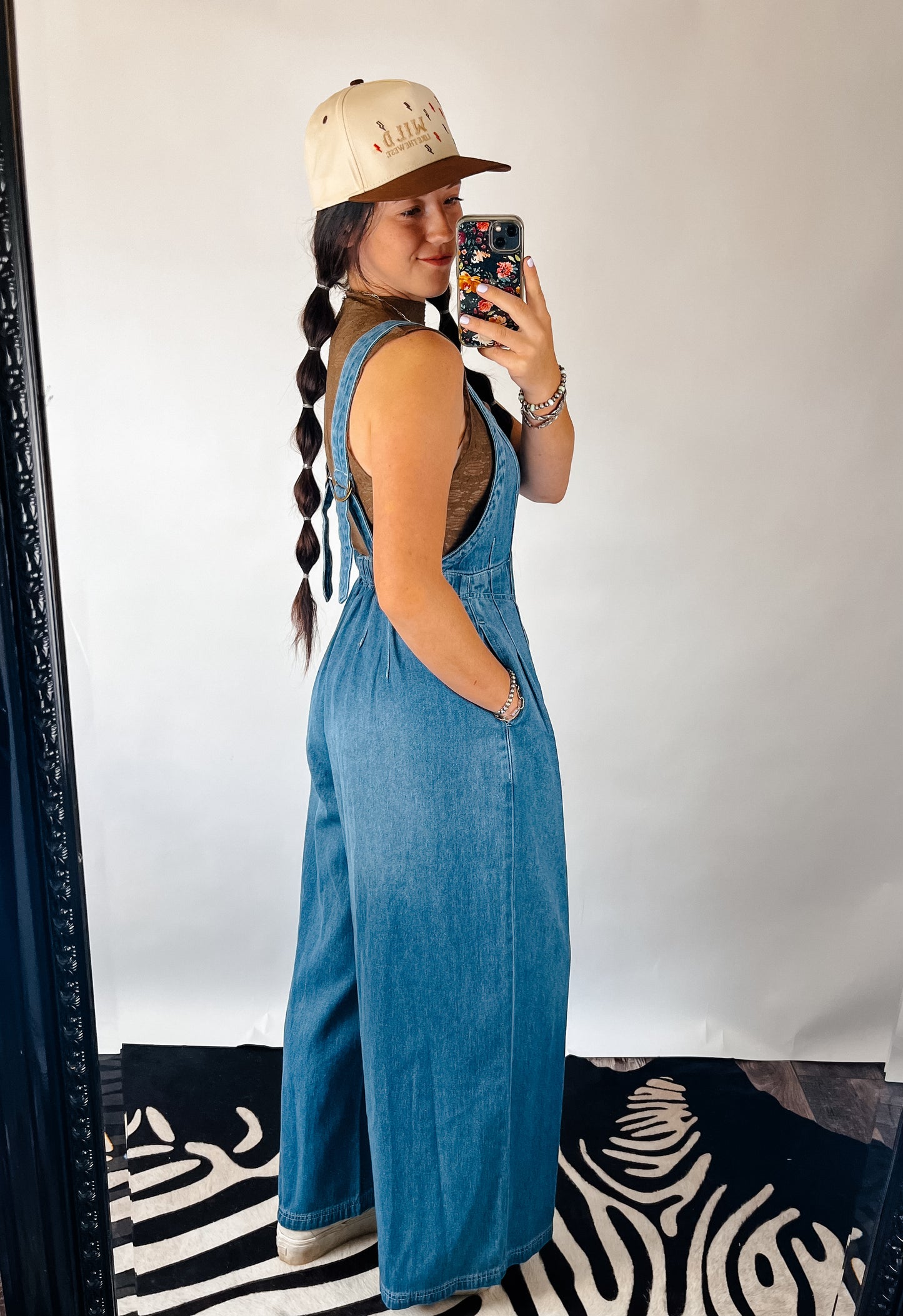 The Posie Denim Jumpsuit- Dark Wash