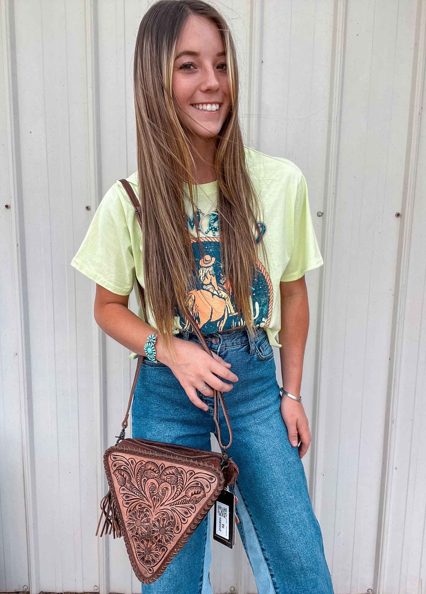 The Leather Love Triangle Purse