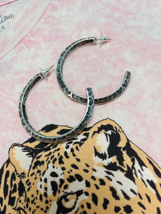 Aztec Hoop Earrings