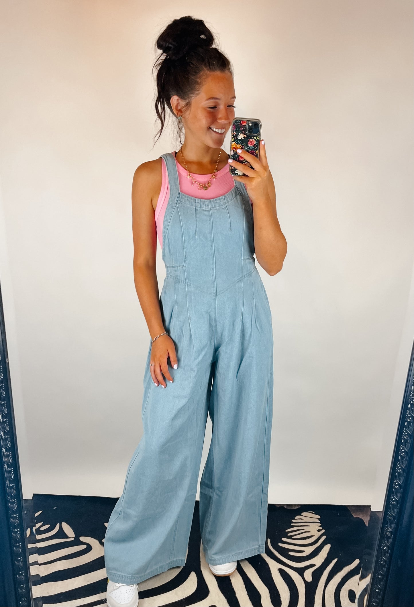 The Posie Denim Jumpsuit - Light Wash
