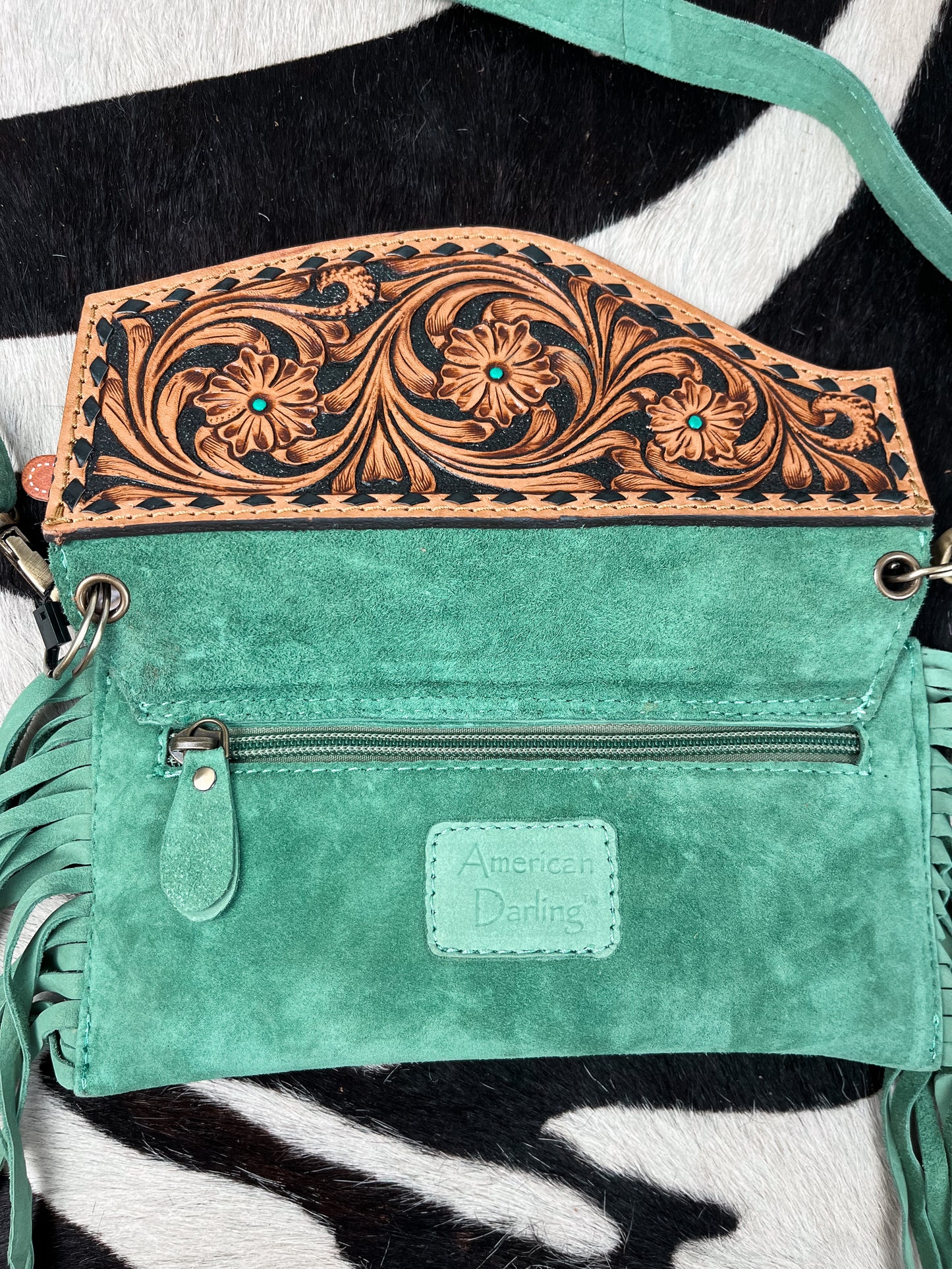 The Green Suede Purse