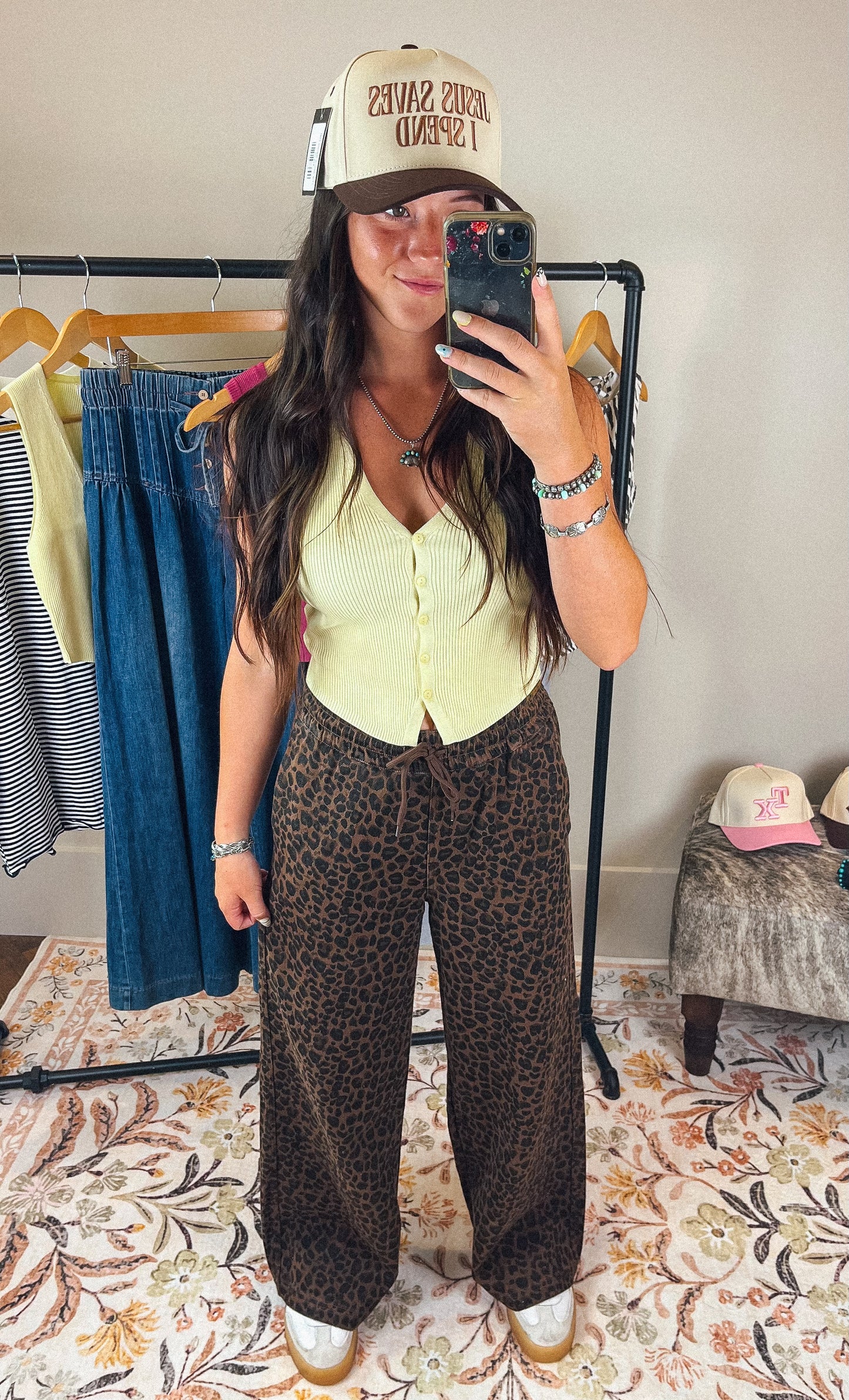 The Leopard Denim Pants