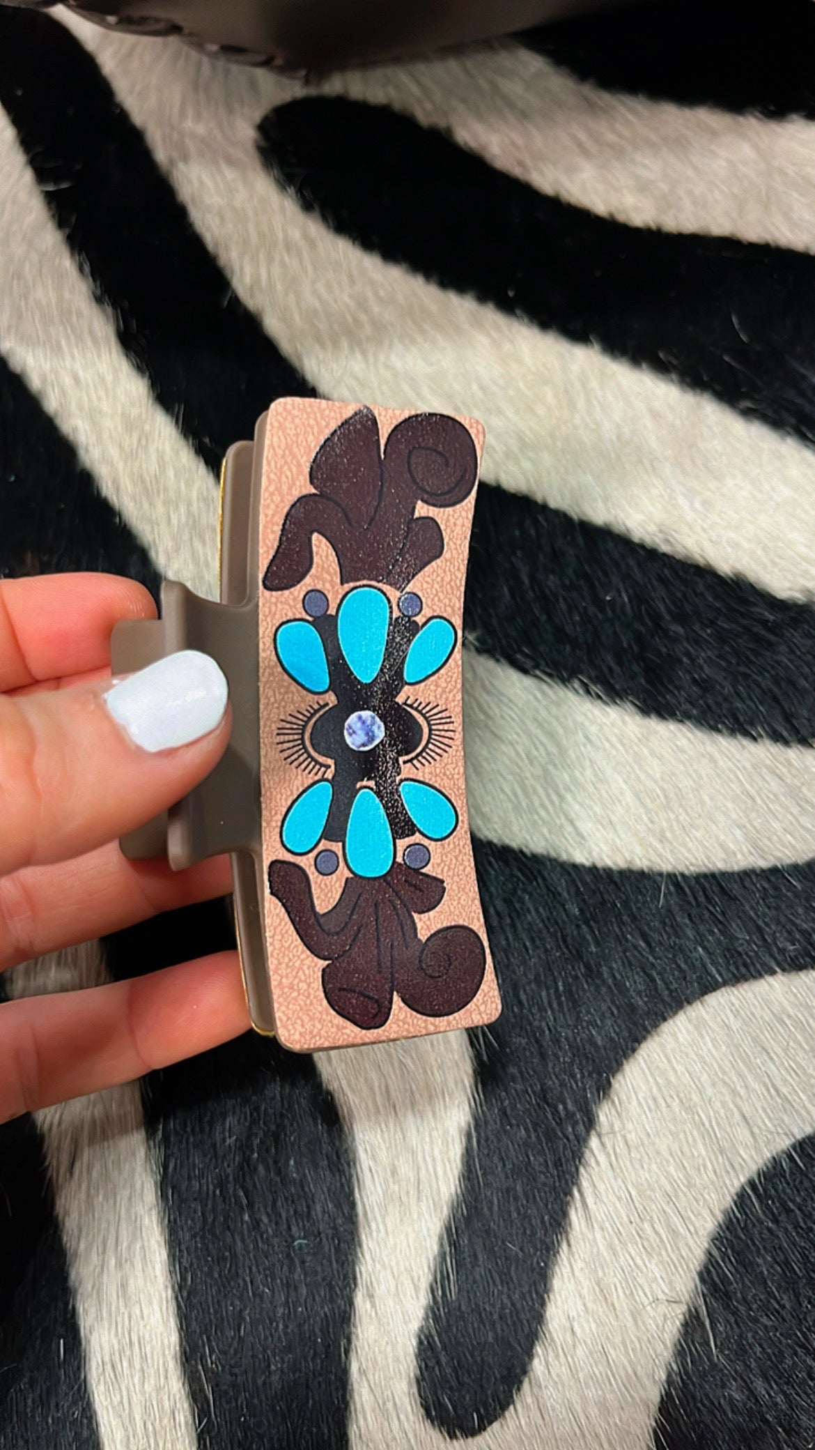 The Painted Leather Claw Clips (multiple options)