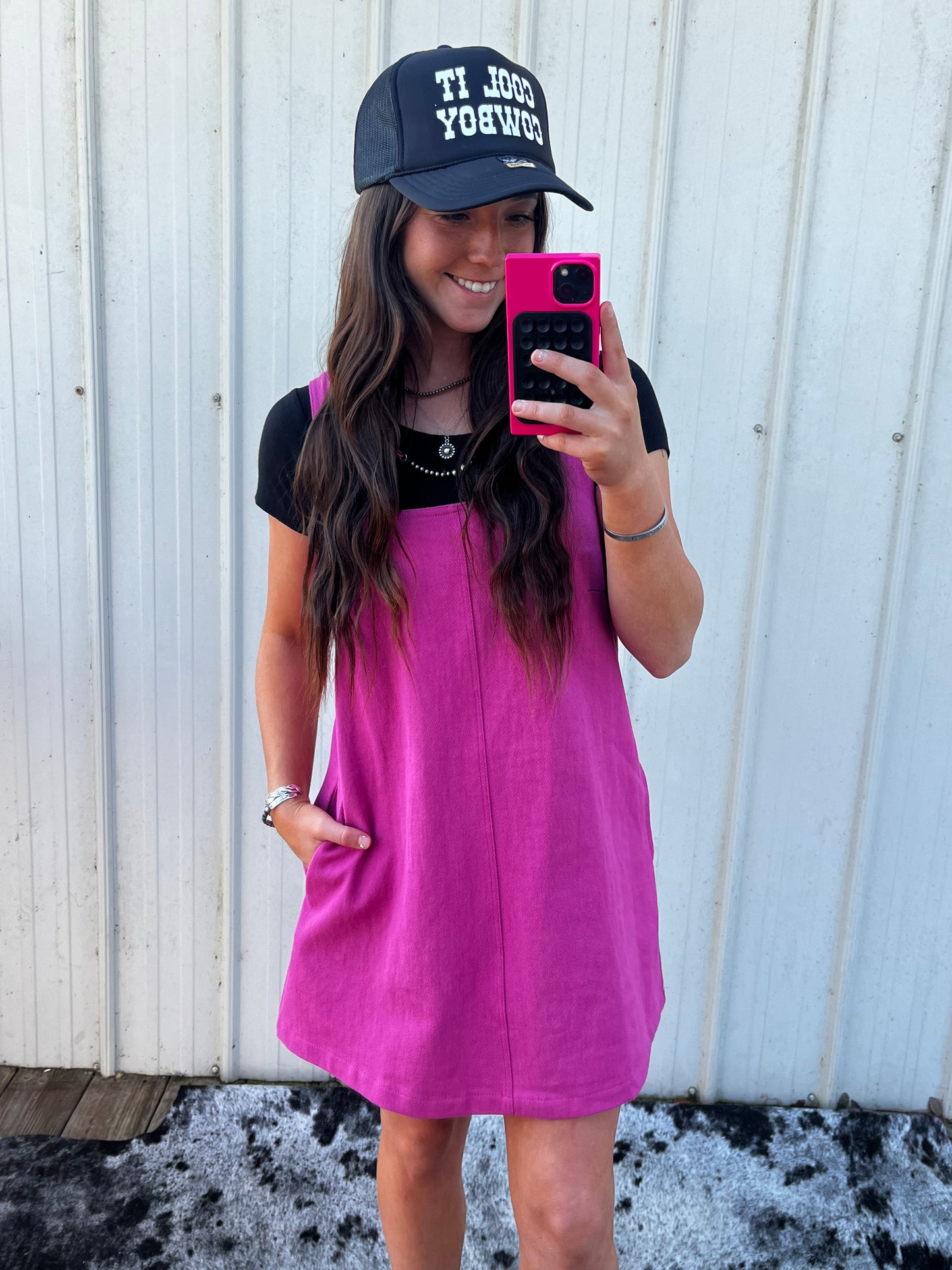 The Pink Denim Dress