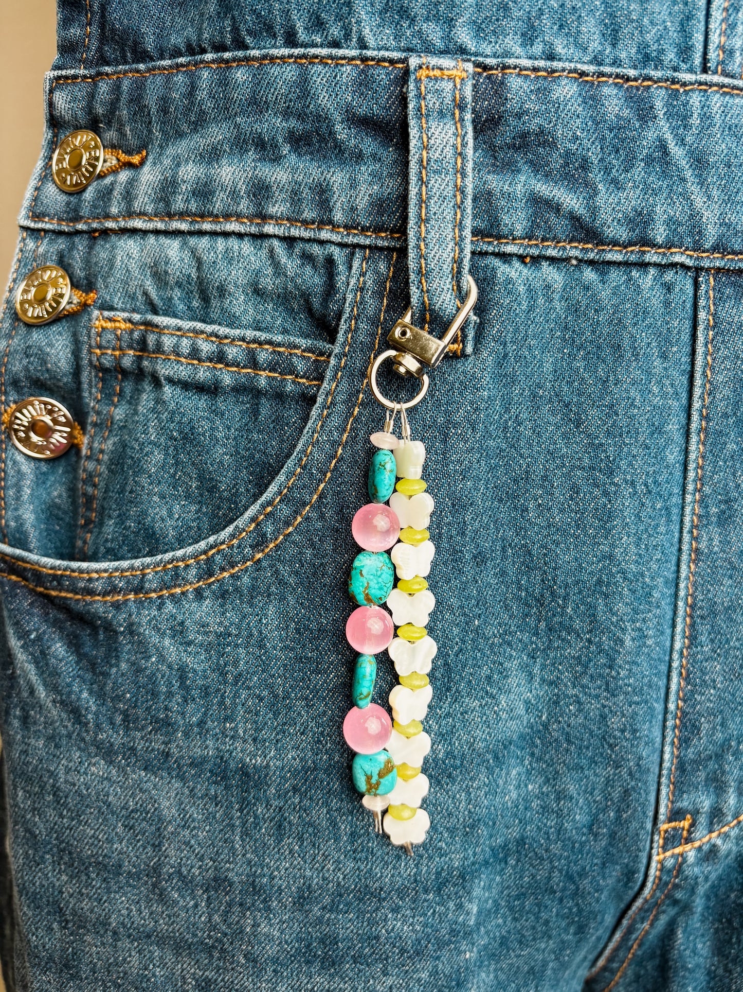 Butterfly Bead Keychain