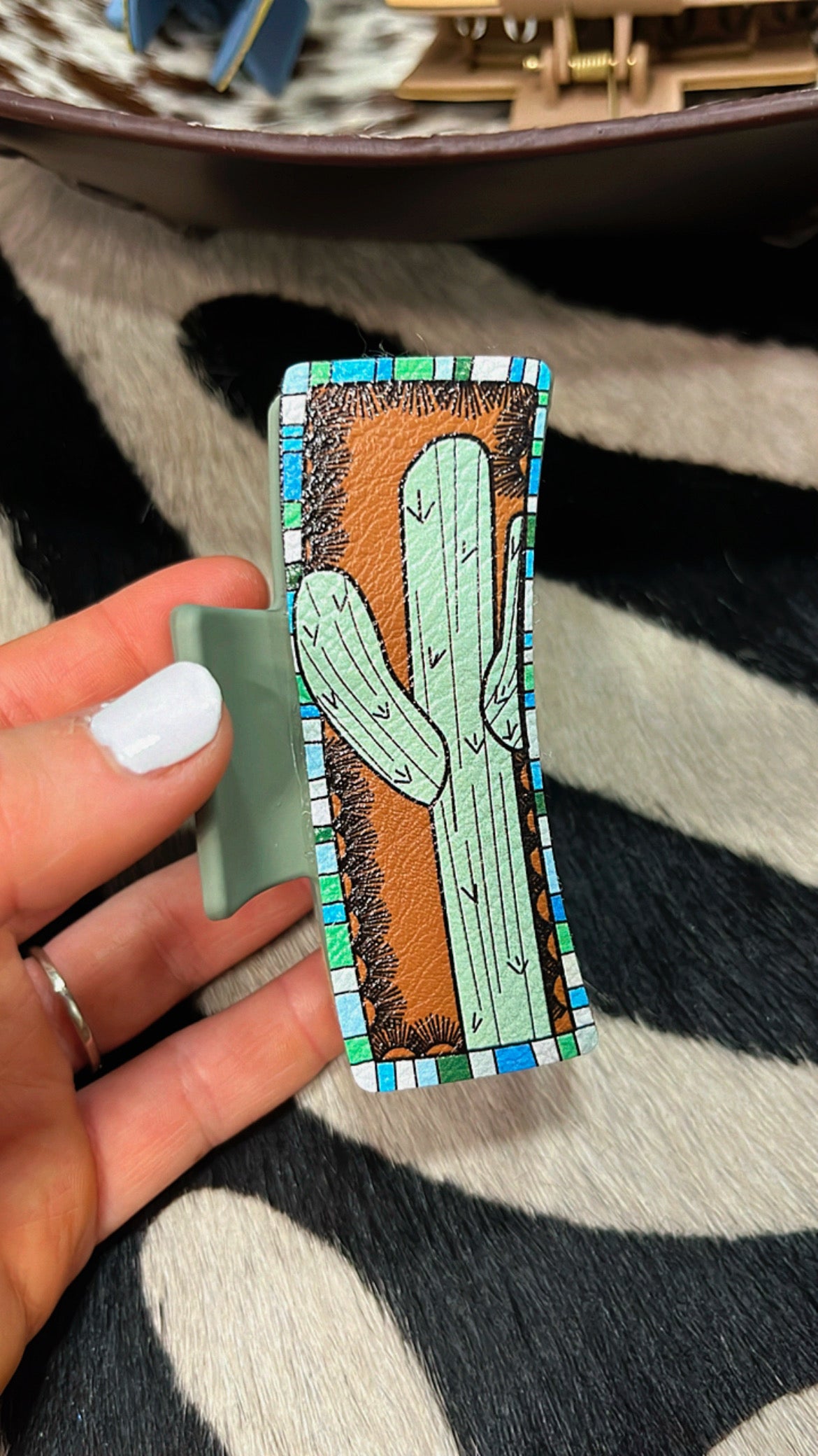 The Painted Leather Claw Clips (multiple options)