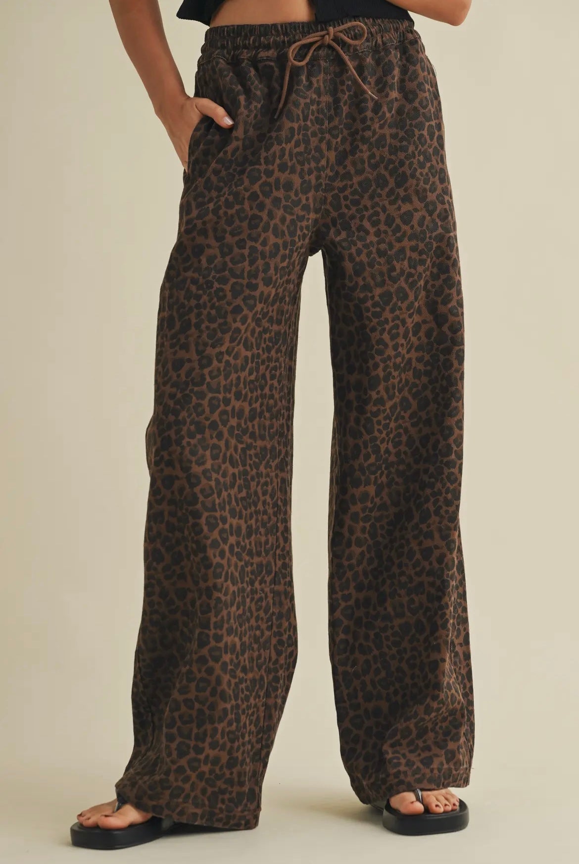 The Leopard Denim Pants