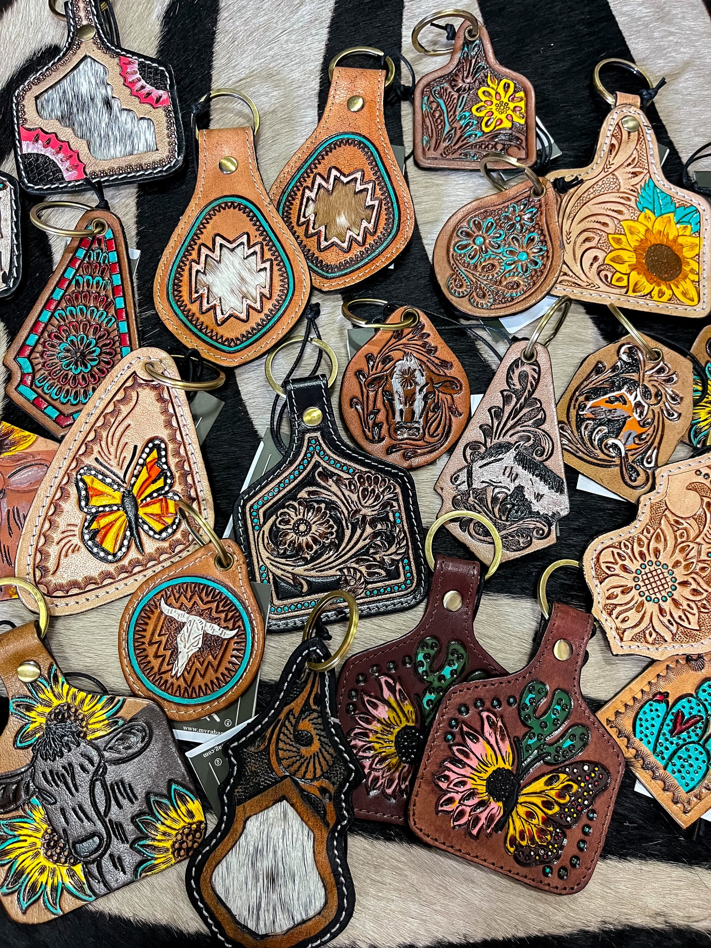 The Tooled Leather Keychains