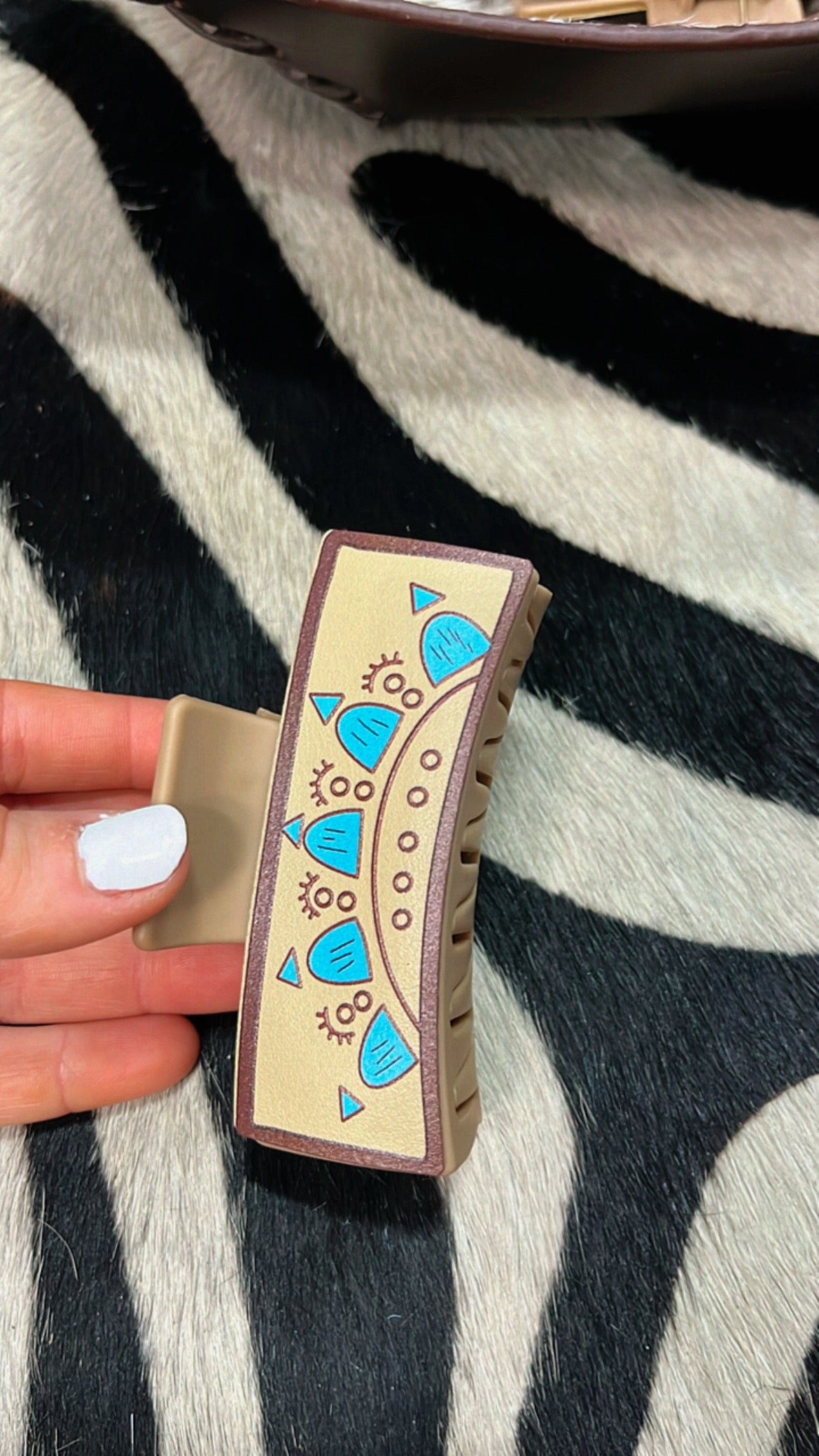 The Painted Leather Claw Clips (multiple options)