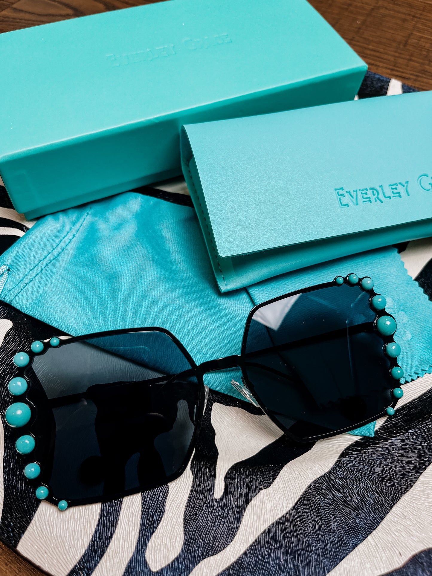 Turquoise Square Sunnies