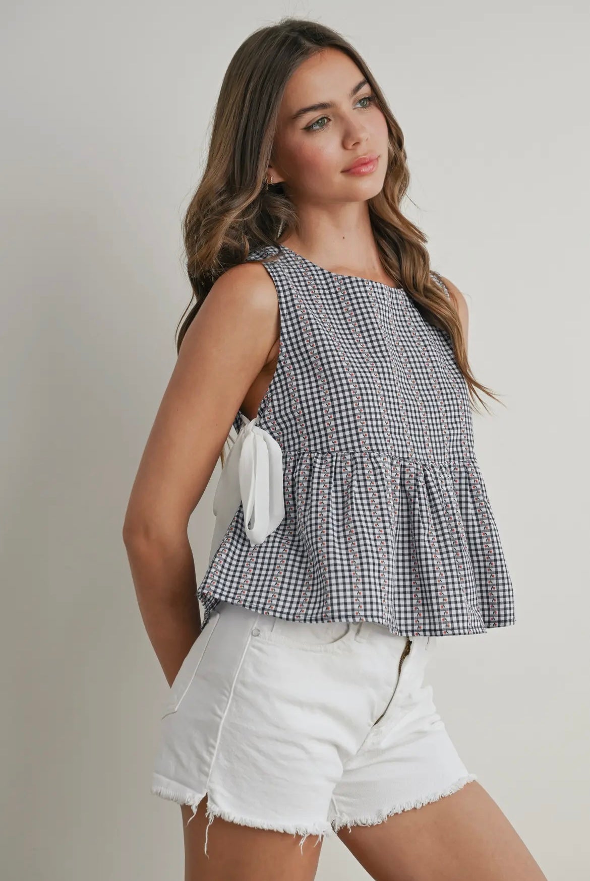 The Gingham Floral Tank