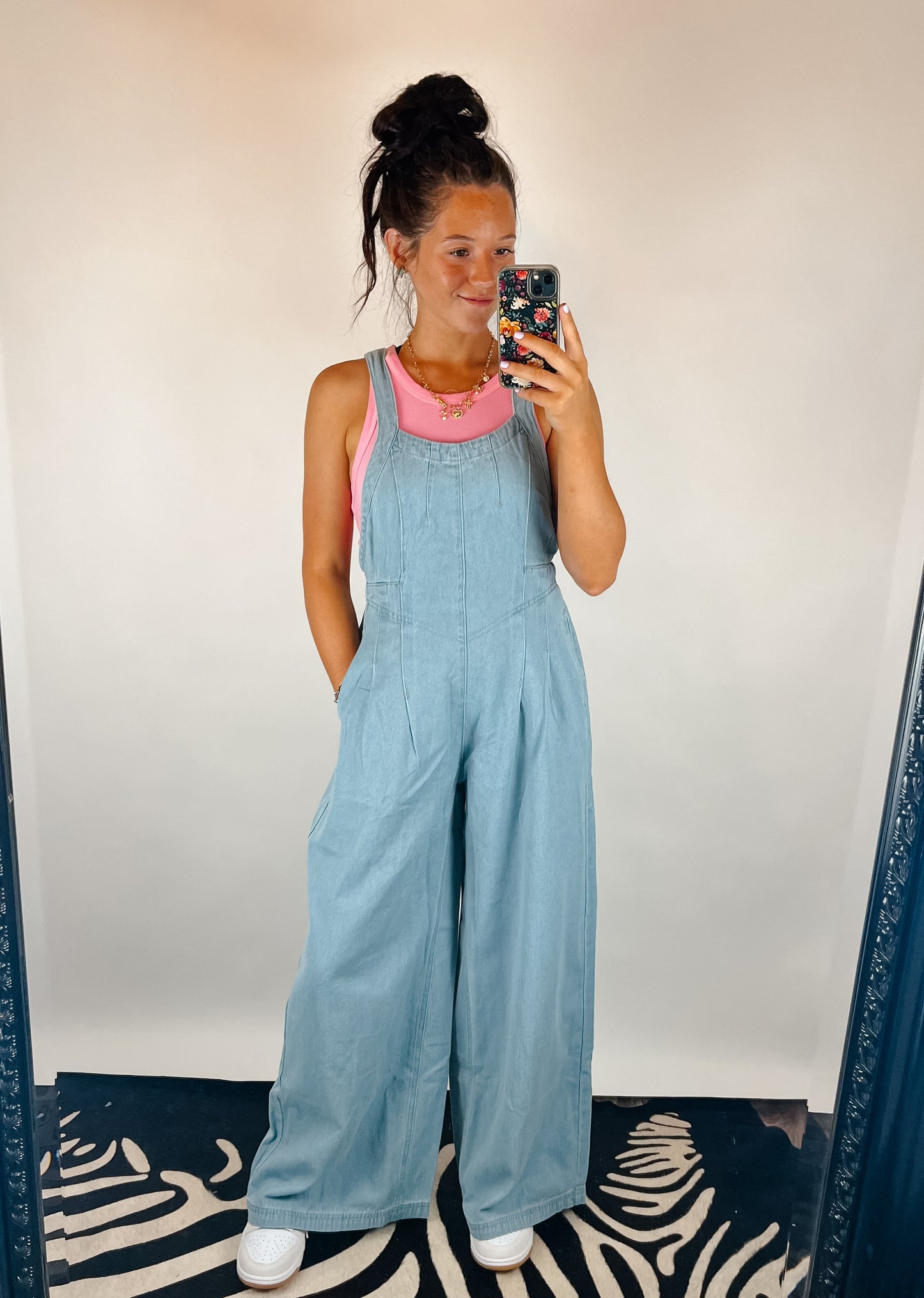 The Posie Denim Jumpsuit - Light Wash