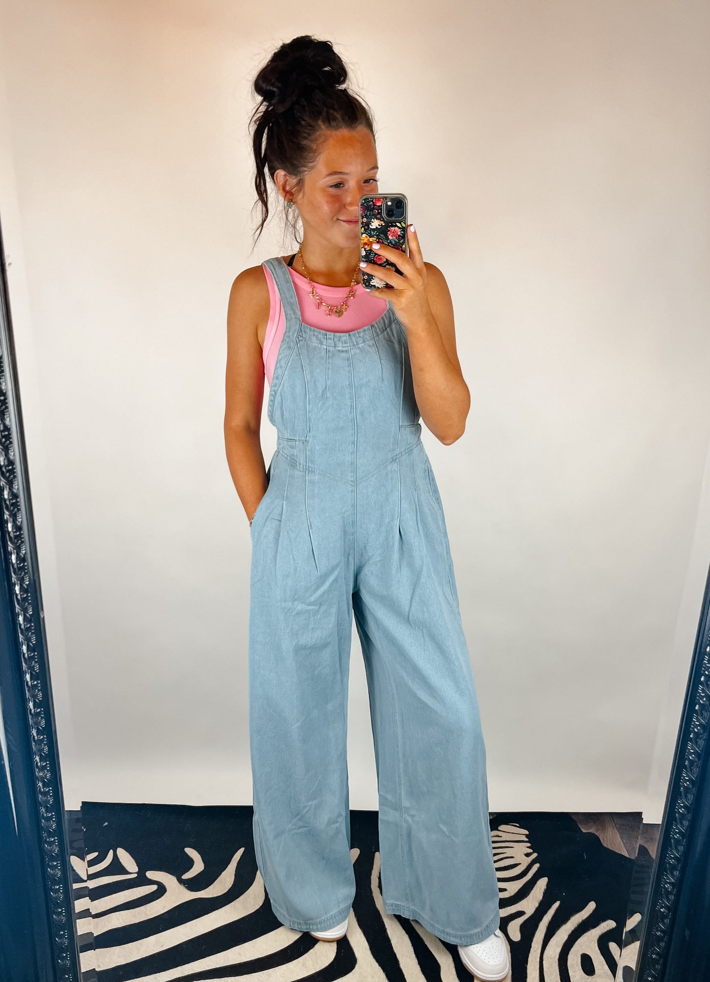 The Posie Denim Jumpsuit - Light Wash