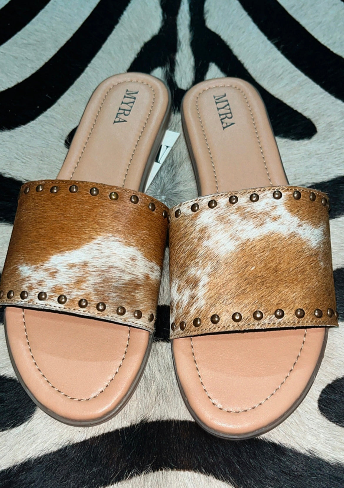 The Unbranded Slides- Brown Hide