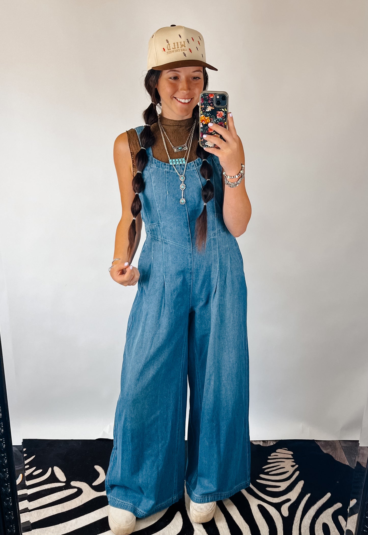 The Posie Denim Jumpsuit- Dark Wash