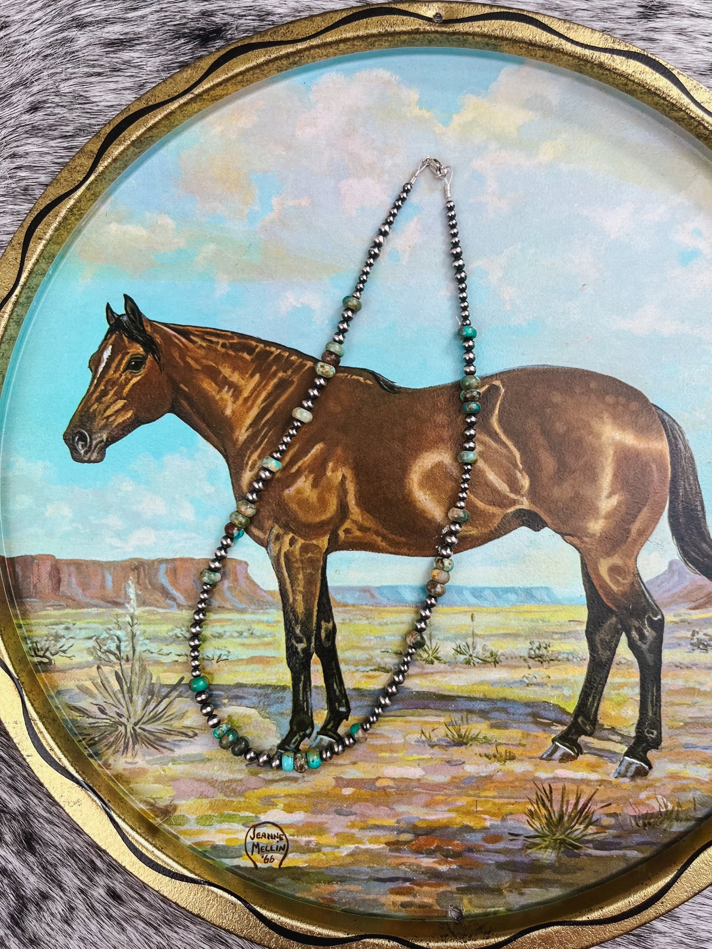 Fox Turquoise & Pearl Necklace