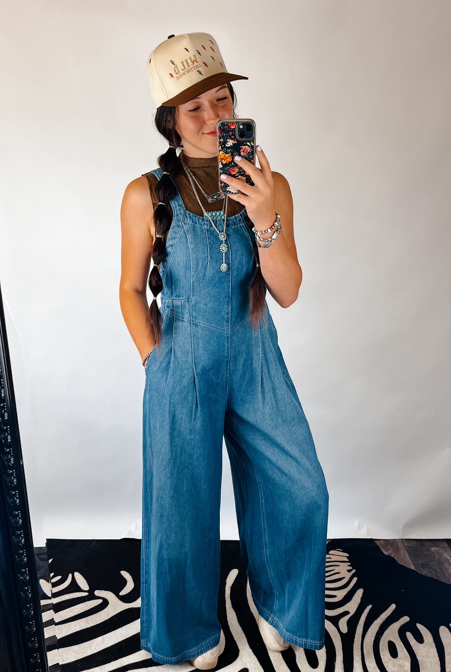 The Posie Denim Jumpsuit- Dark Wash