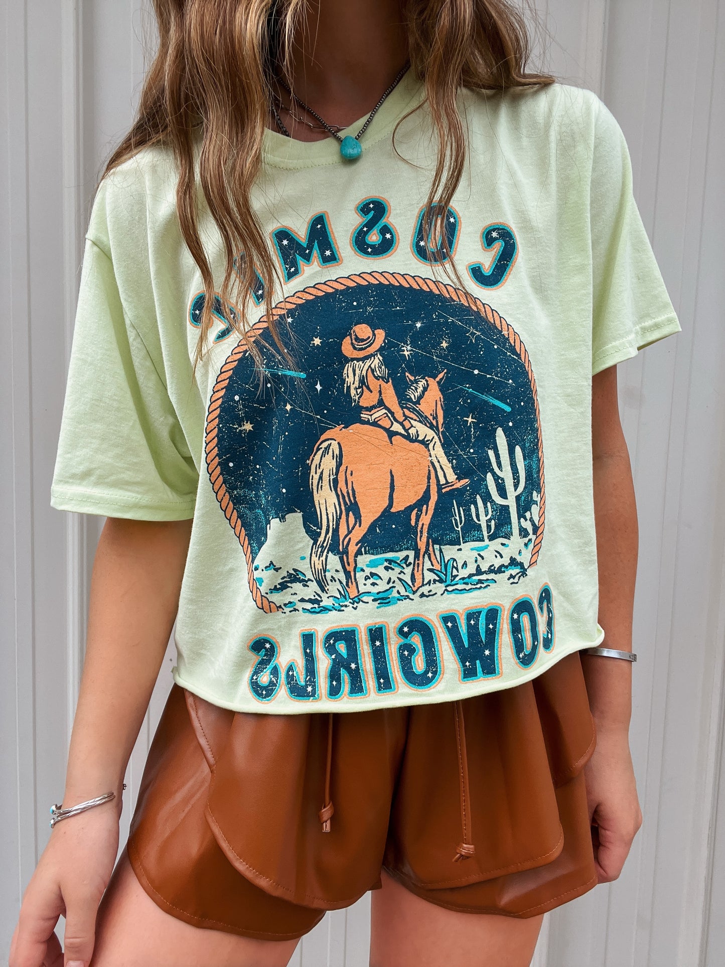 The Cosmic Cowgirl Cropped Tee