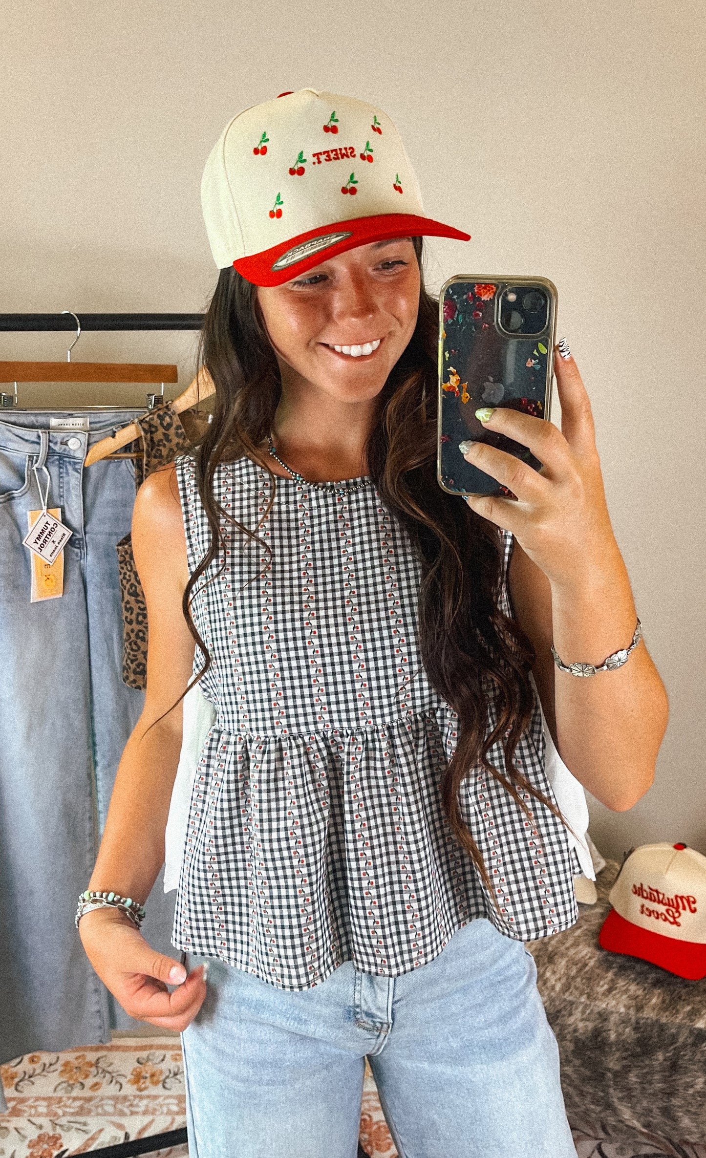 The Gingham Floral Tank