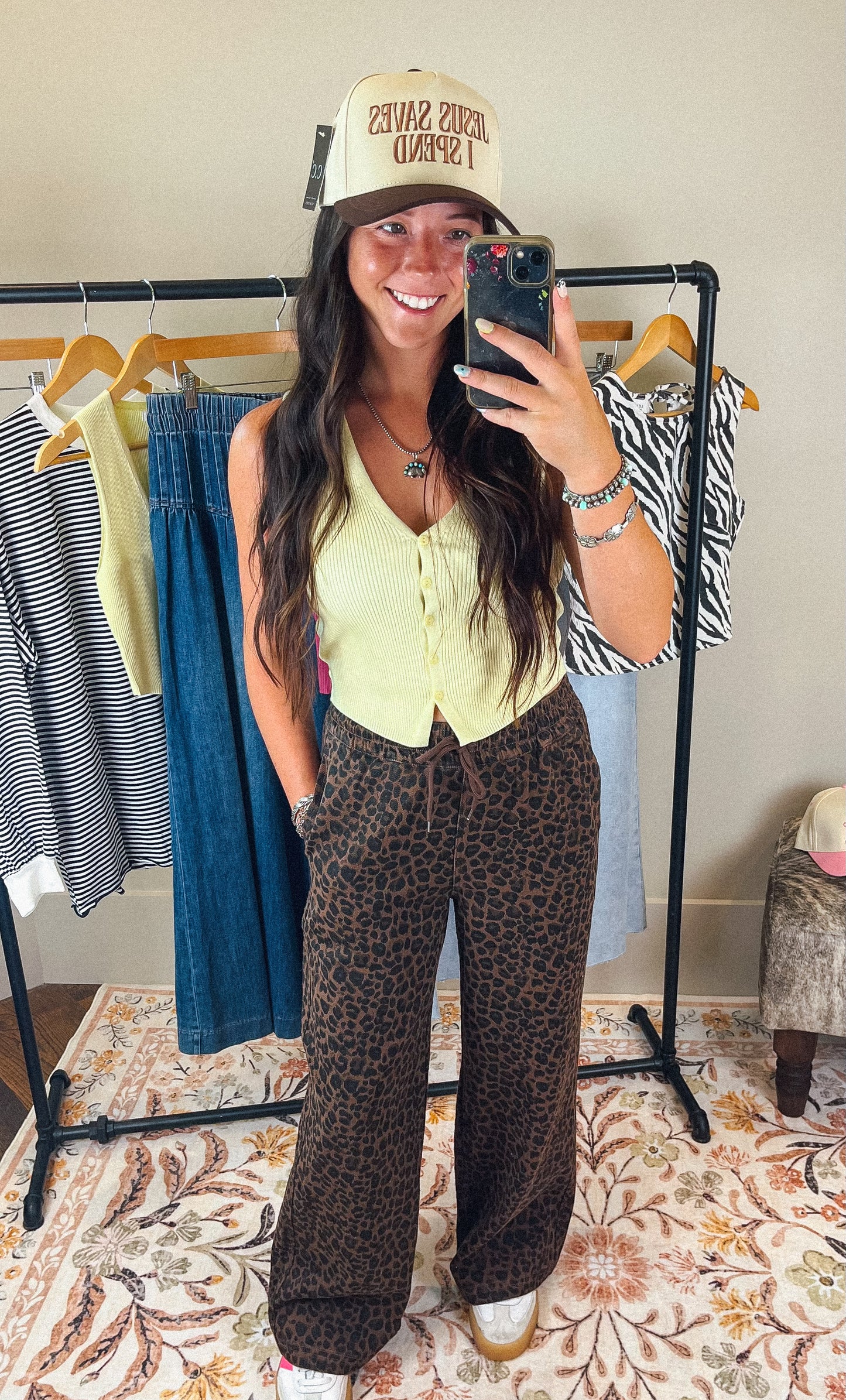 The Leopard Denim Pants