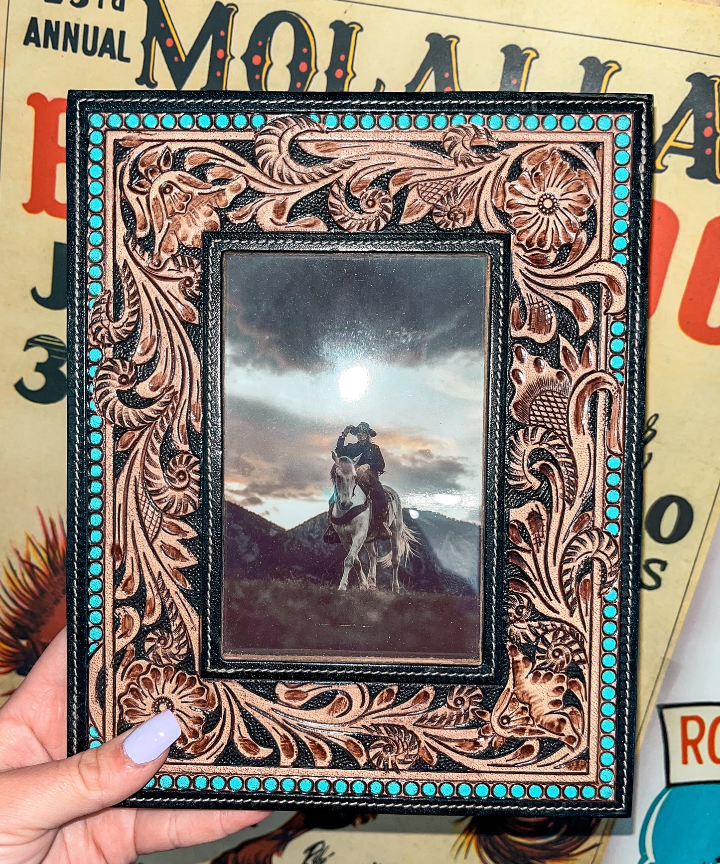The Tooled & Turquoise Frame